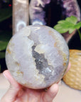 Amethyst Agate Sphere - Large