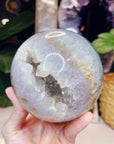 Amethyst Agate Sphere - Large