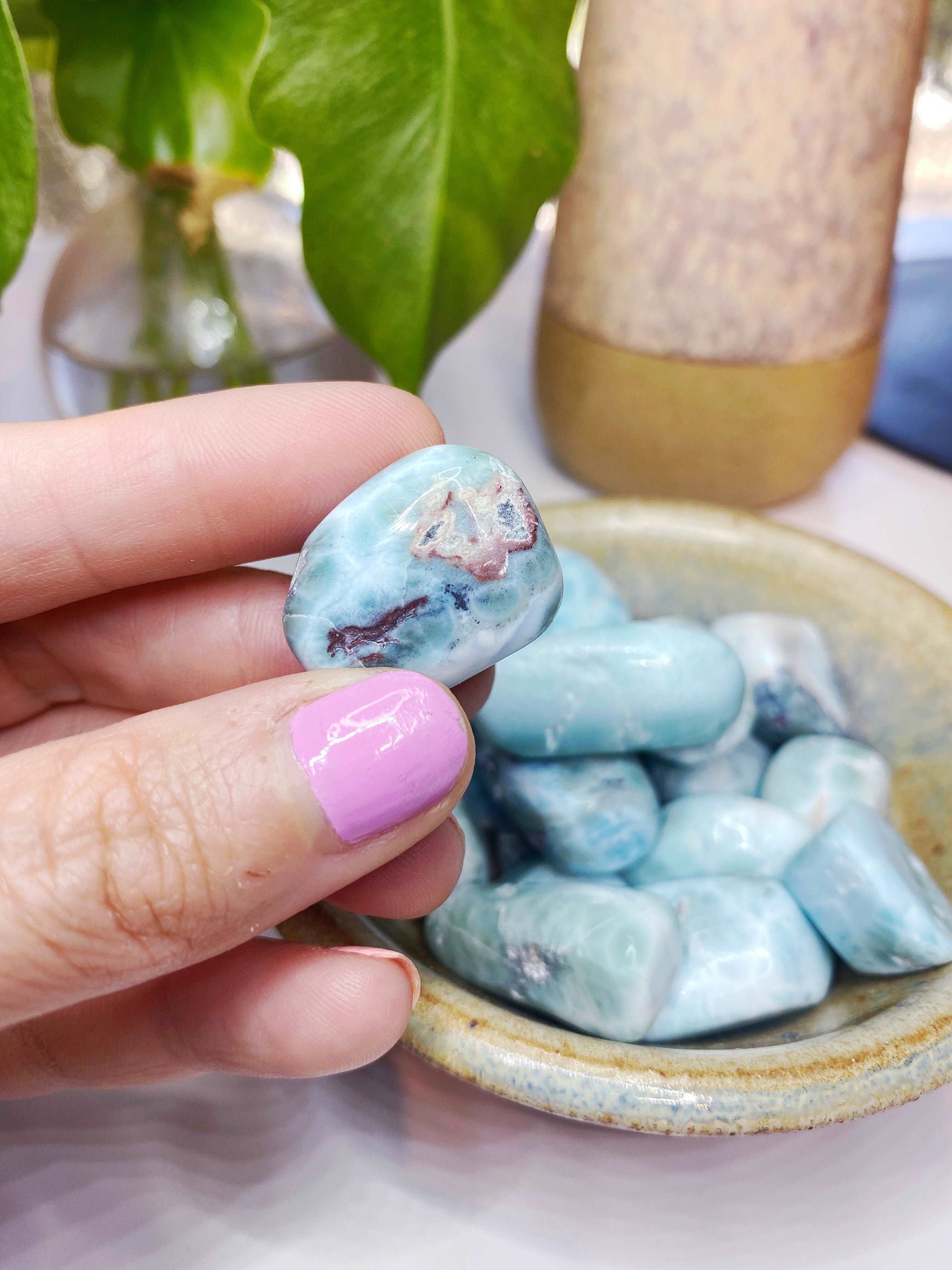 AAA Larimar Tumbled Stones