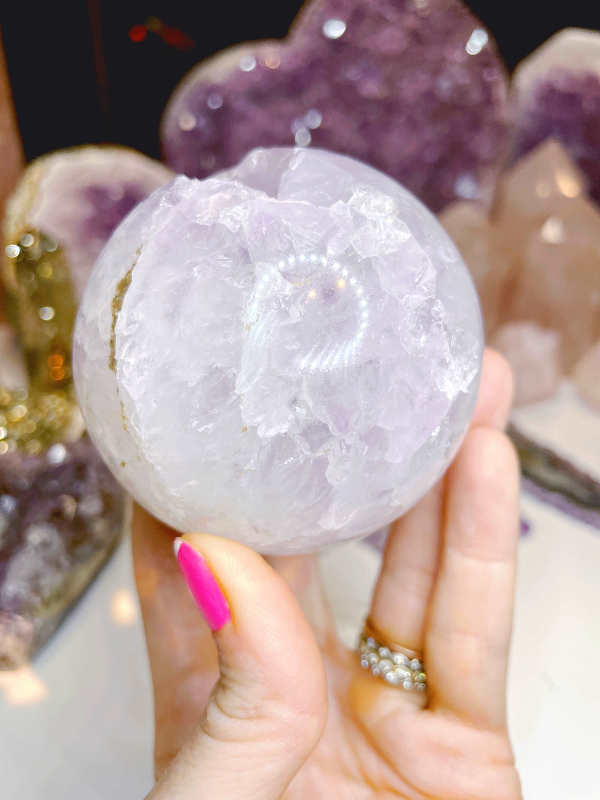 Amethyst Agate Sphere