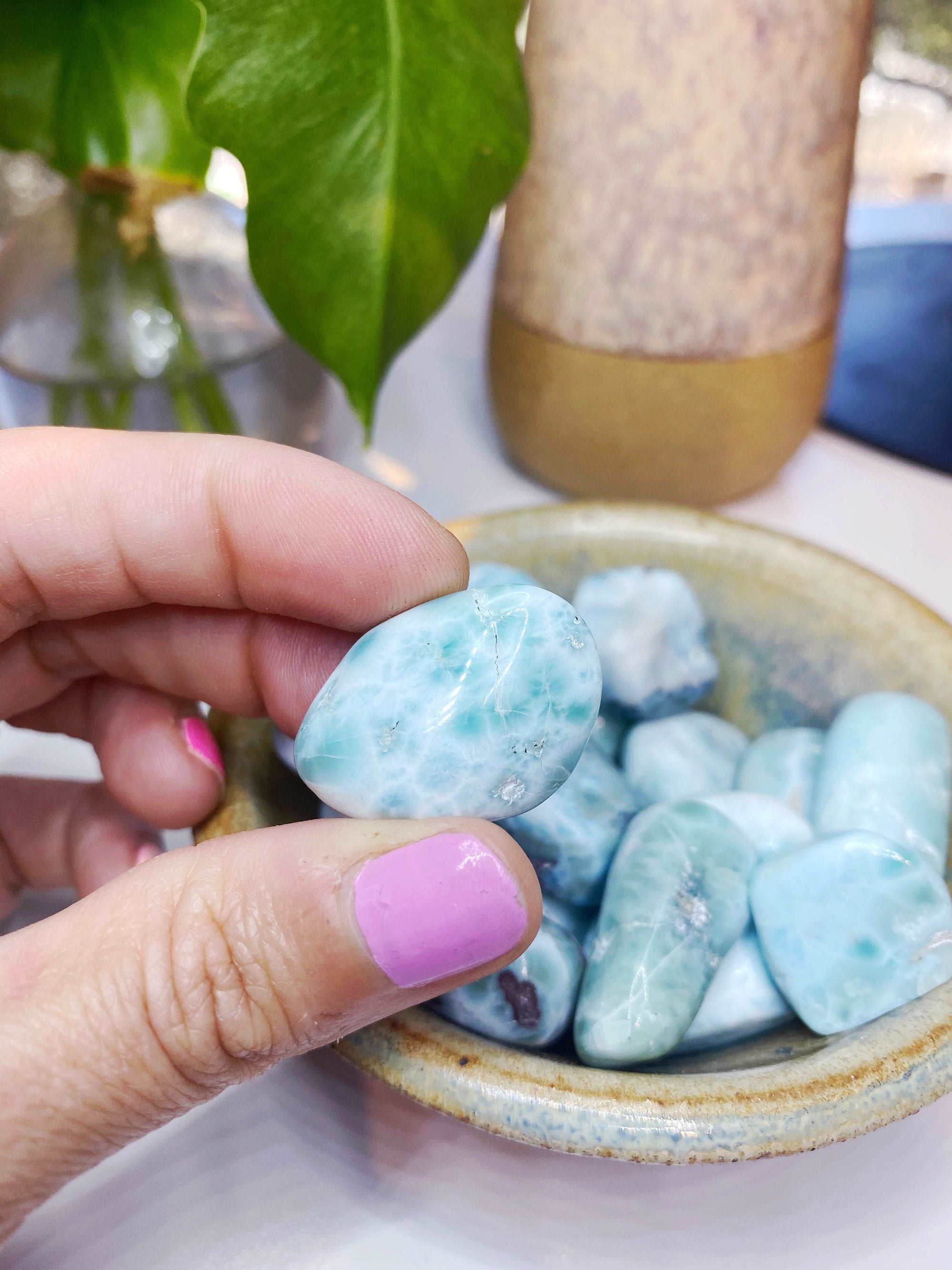 AAA Larimar Tumbled Stones