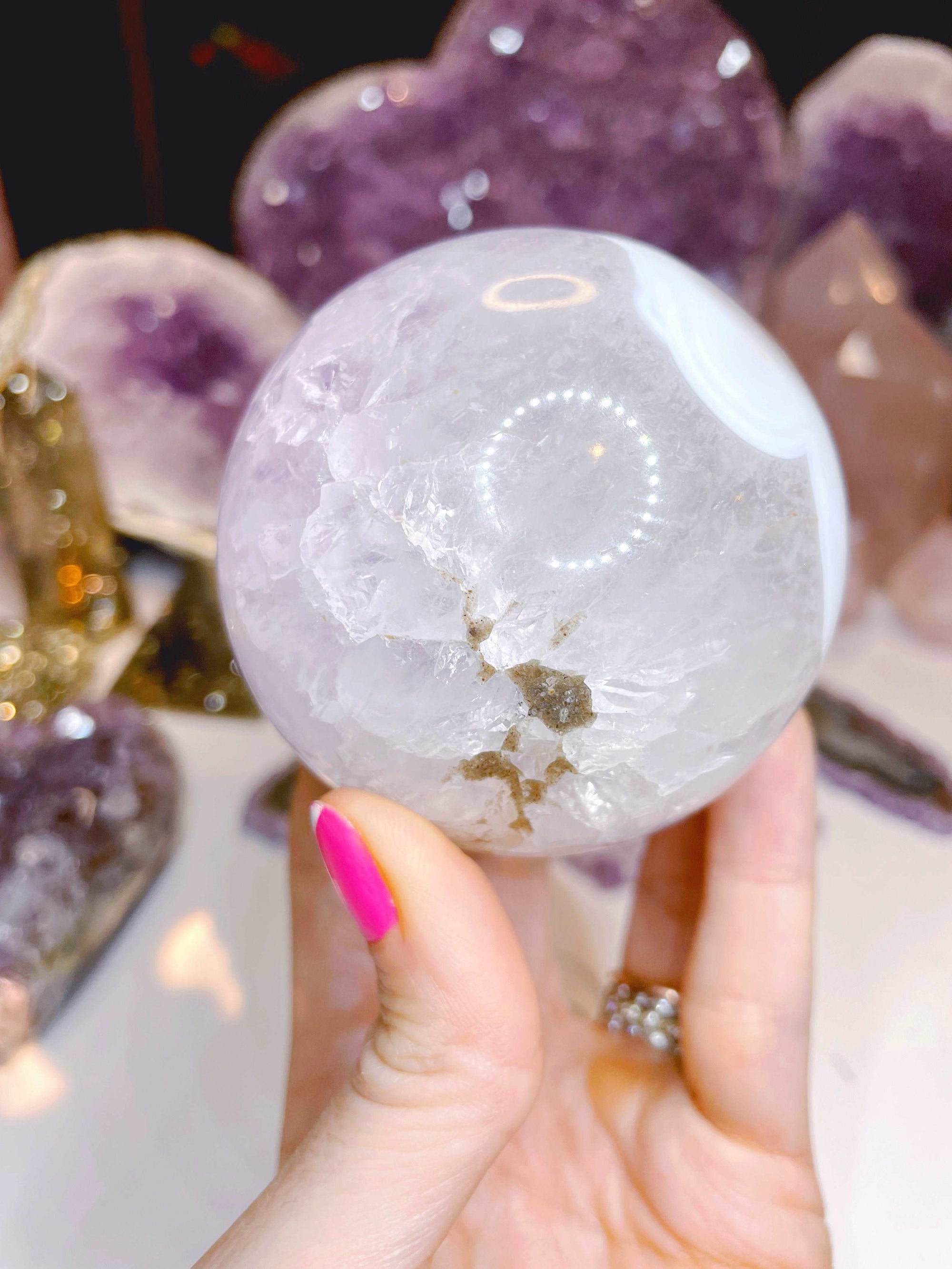 Amethyst Agate Sphere