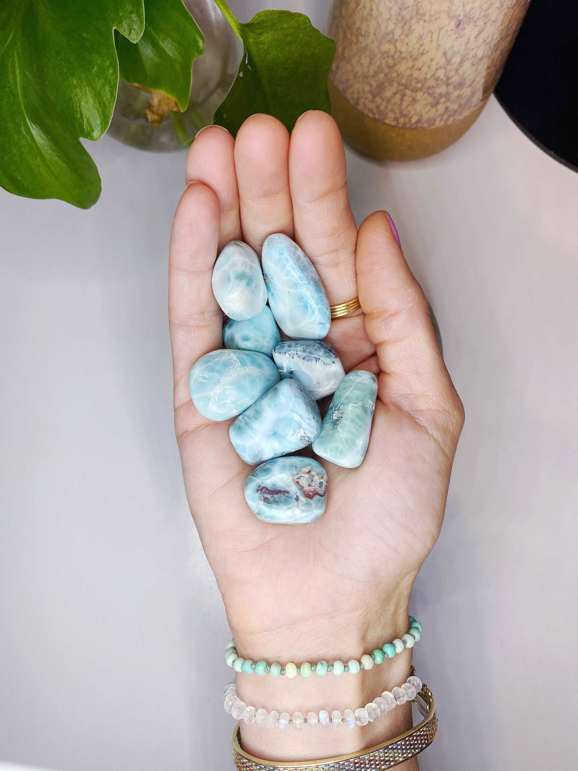 AAA Larimar Tumbled Stones