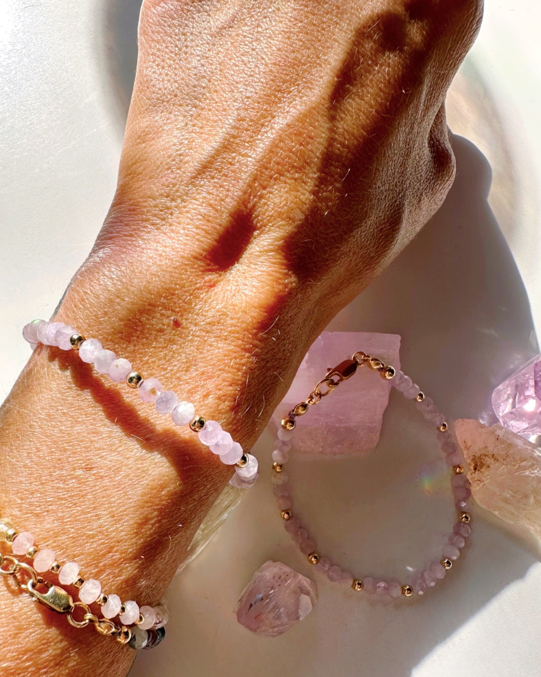 Kunzite Candy Bracelet - RTS - Baltic Mermaid