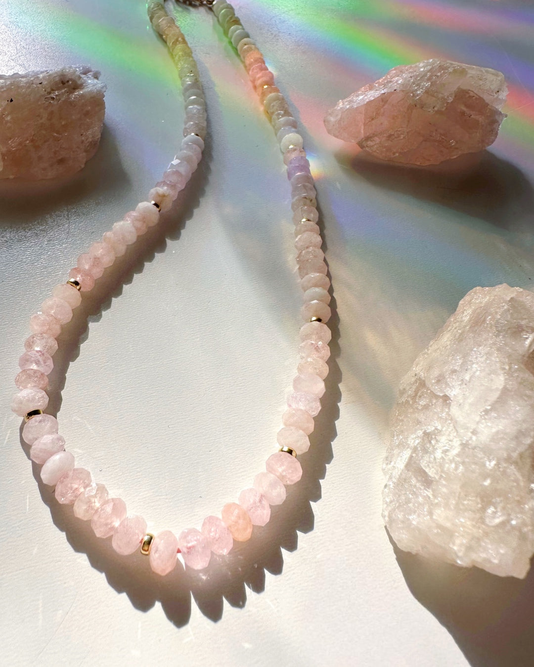 Morganite Candy Necklace - Baltic Mermaid