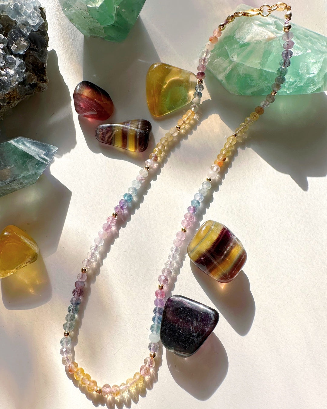 Rainbow Fluorite Candy Necklace - RTS