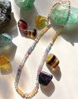 Rainbow Fluorite Candy Necklace - RTS