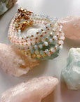 Morganite & Aquamarine Gemstone Candy Bracelet - RTS