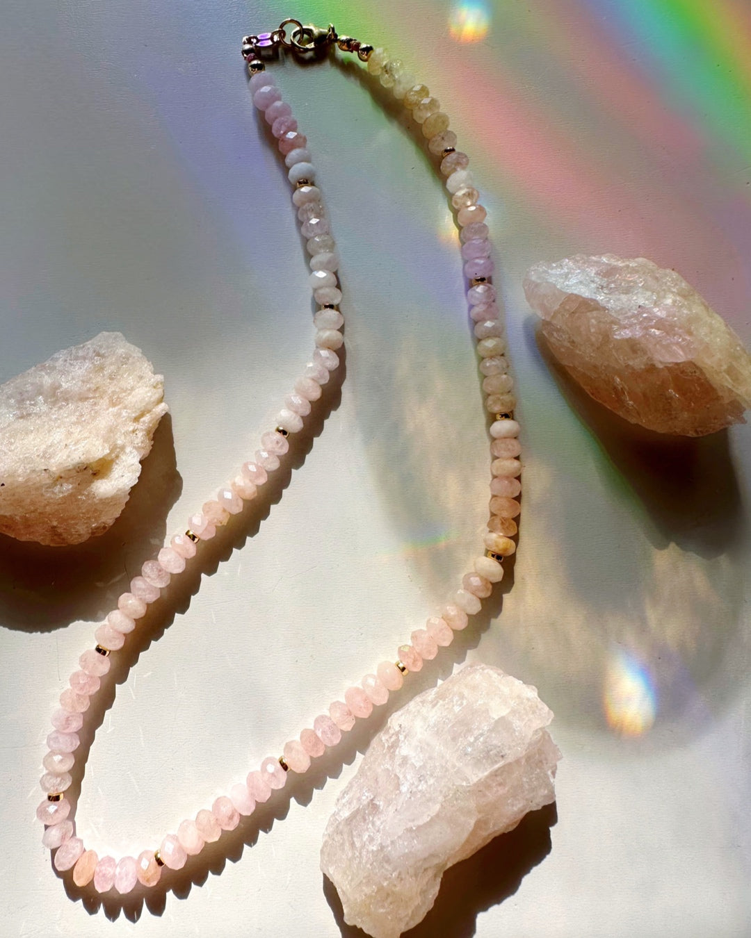 Morganite Candy Necklace - Baltic Mermaid