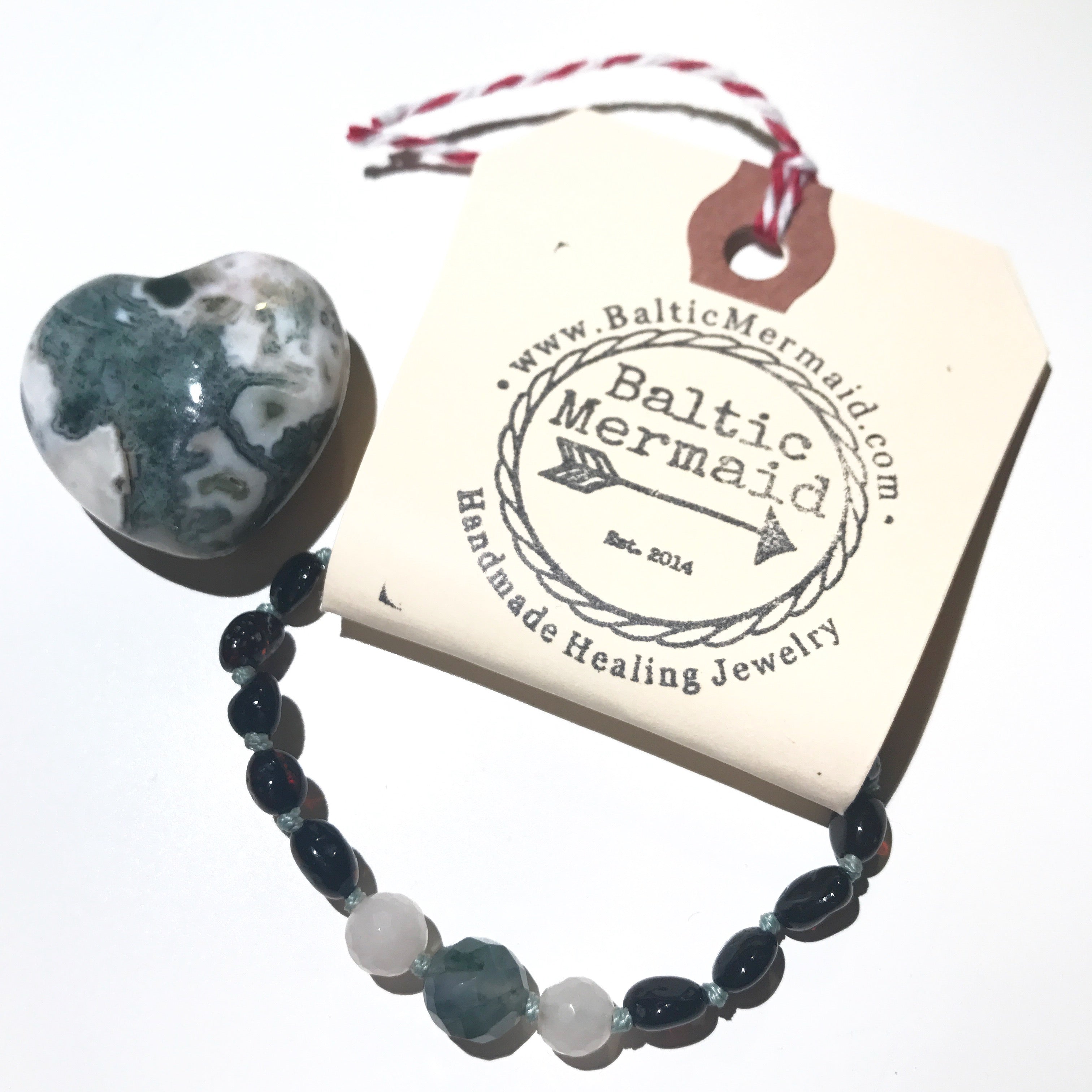Hint of Mint Baltic Amber Bracelet - Baltic Mermaid