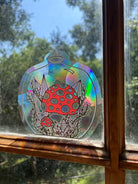 Mushrooms in Jar Rainbow Prism Window Decal - Baltic Mermaid