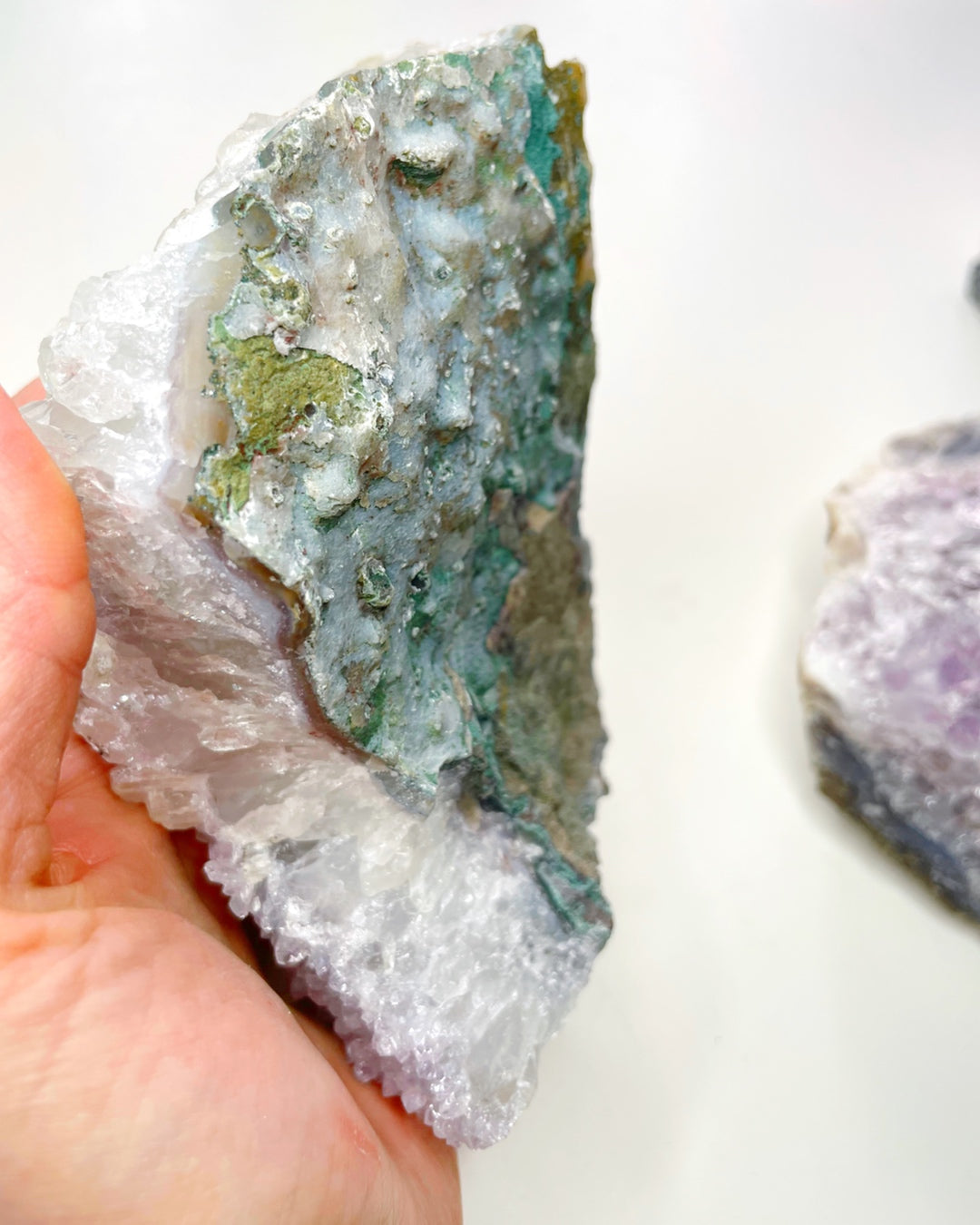 Amethyst Cluster w/ Calcite - Baltic Mermaid