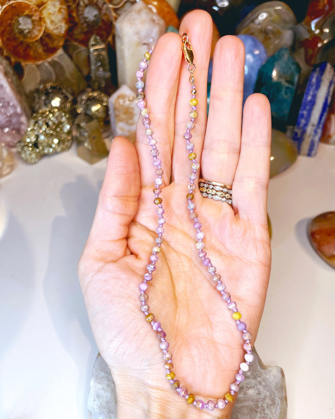 Phosphosiderite Candy Necklace - Baltic Mermaid