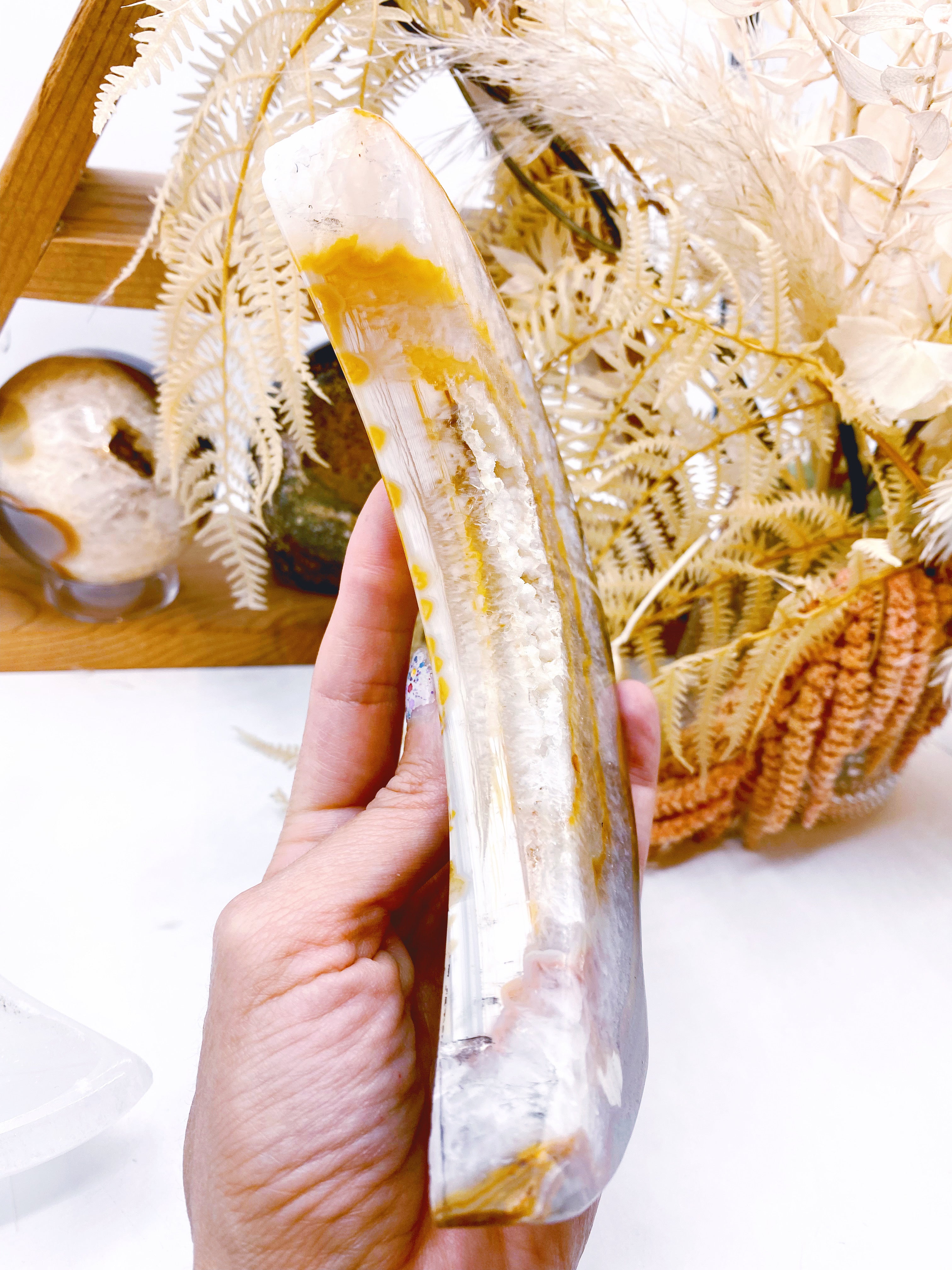 Druzy Agate Moon - Baltic Mermaid