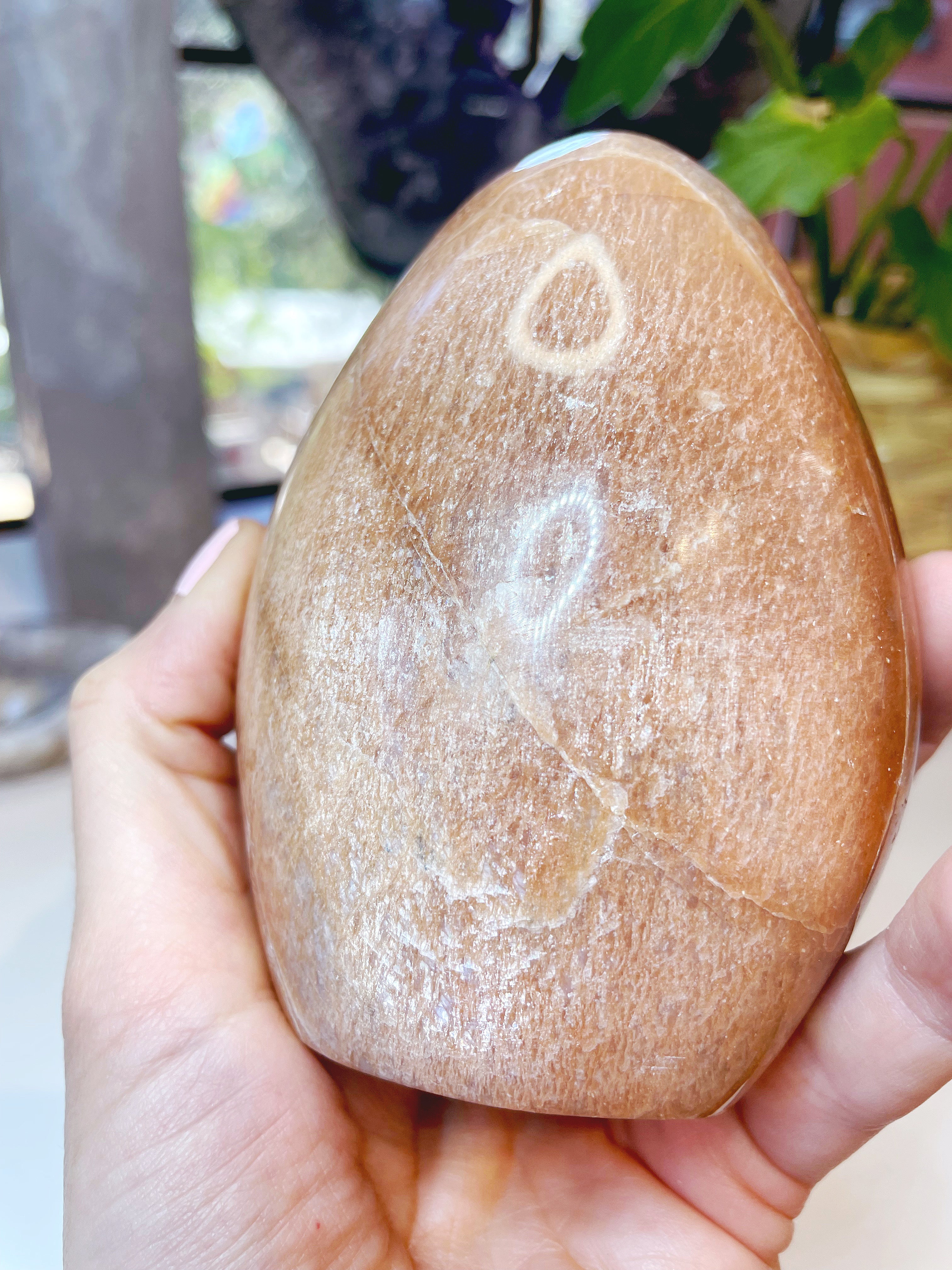 Peach Moonstone Freeform - Baltic Mermaid