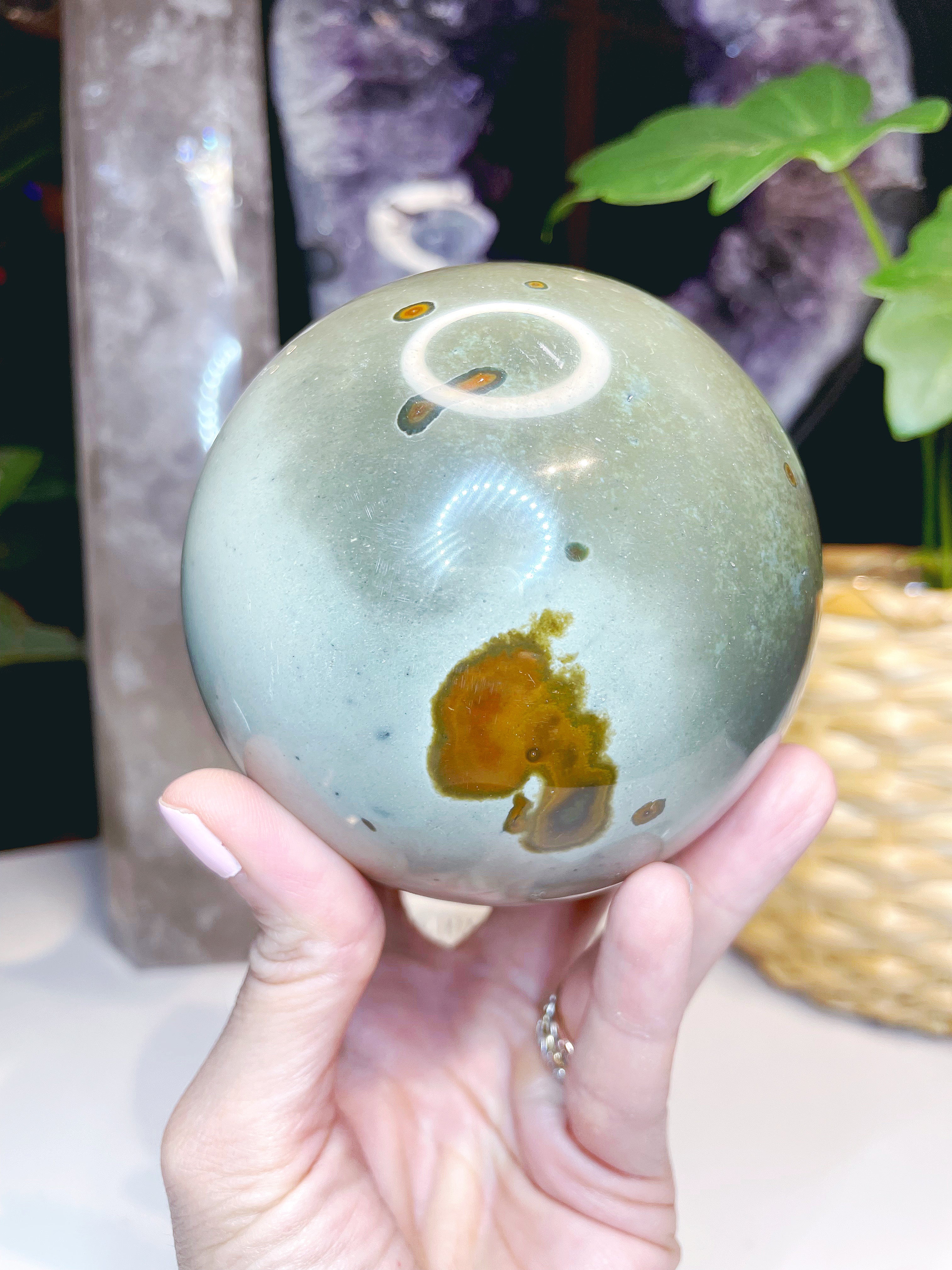 Polychrome Jasper Sphere - Large - Baltic Mermaid