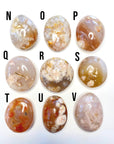 Flower Agate Palm Stones