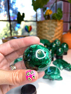 Malachite Carved Sphere - Baltic Mermaid