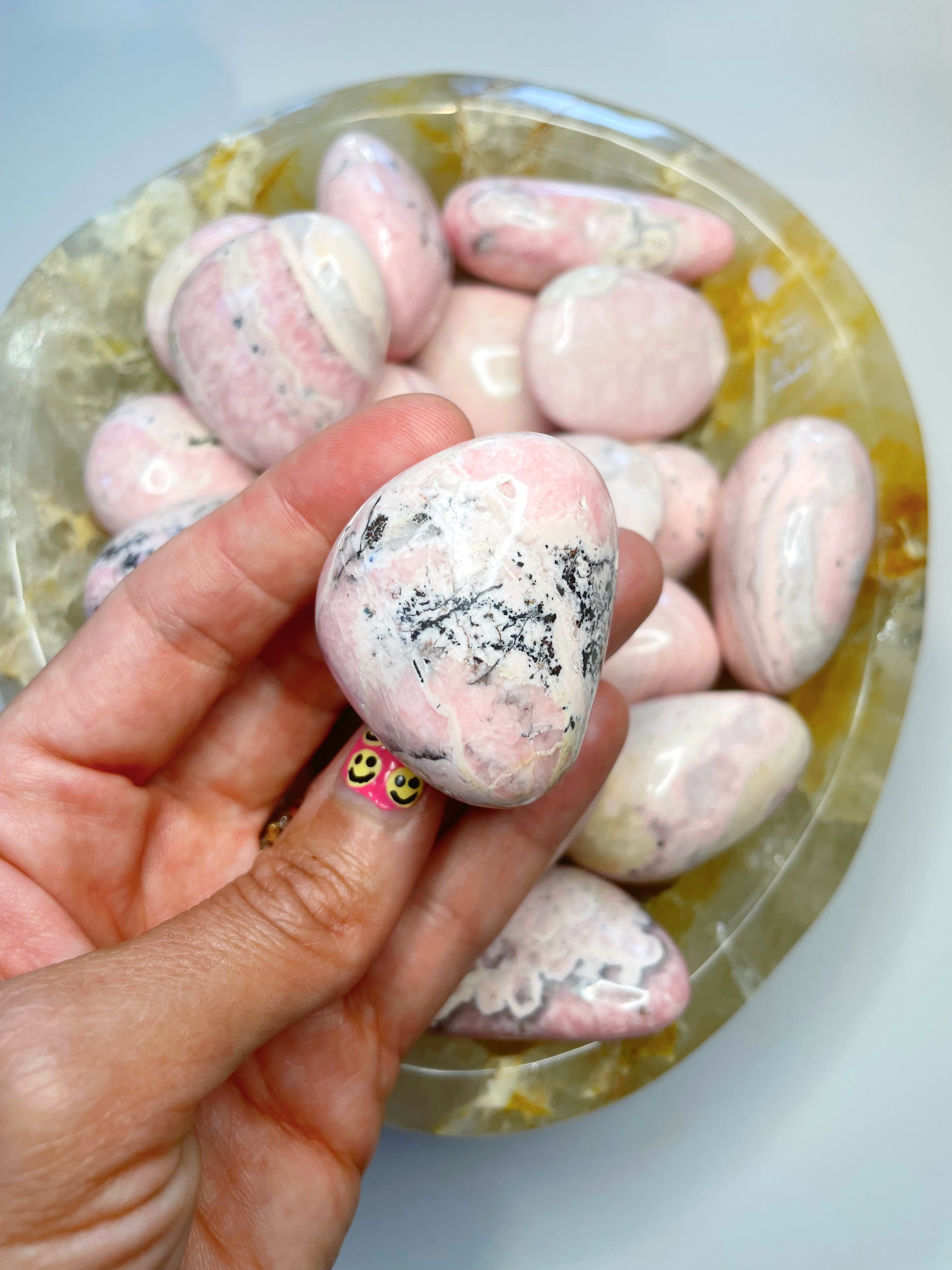 Rhodonite Palm Stones - Baltic Mermaid