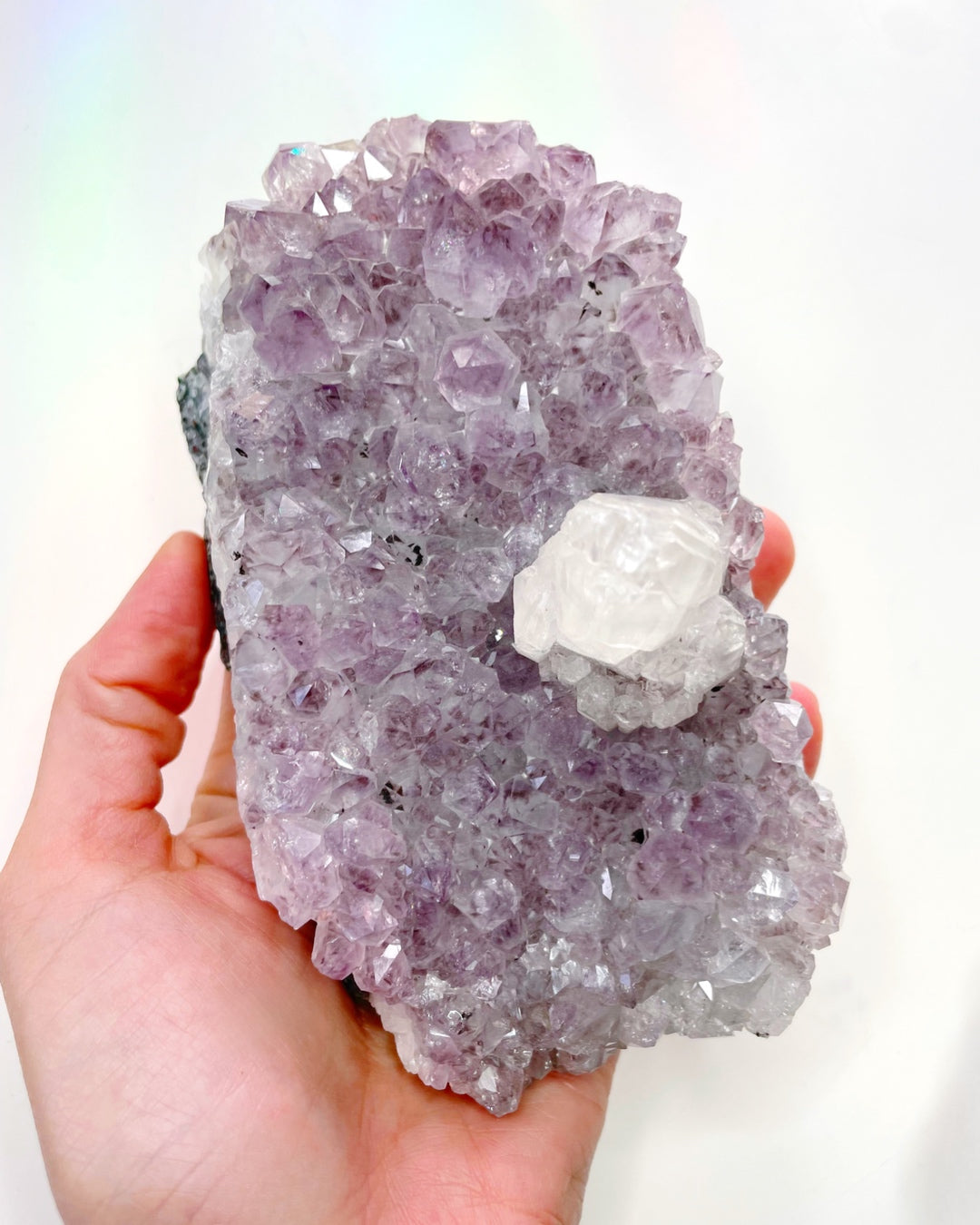 Amethyst Cluster w/ Calcite - Baltic Mermaid