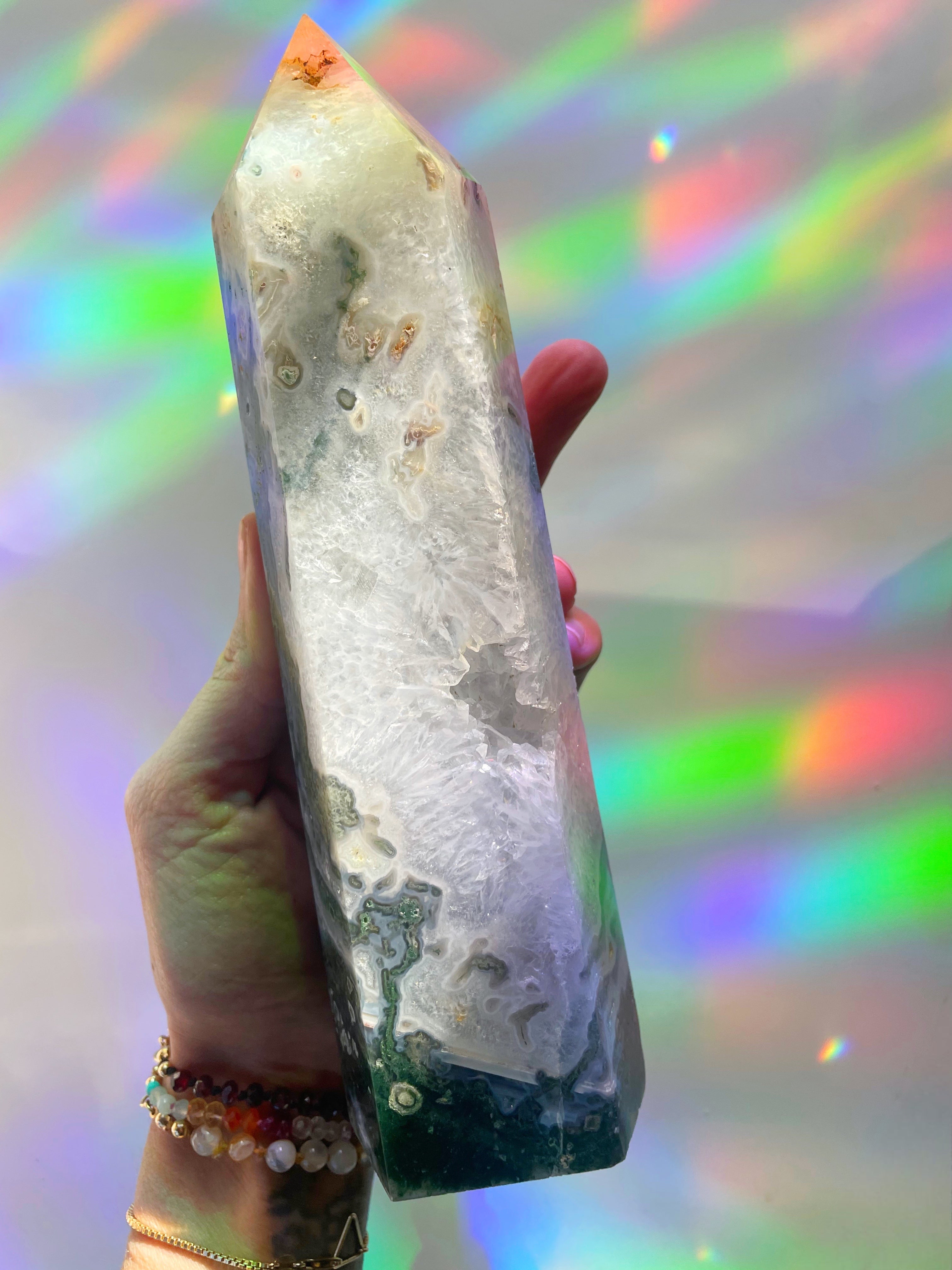 Moss Agate Tower - Baltic Mermaid