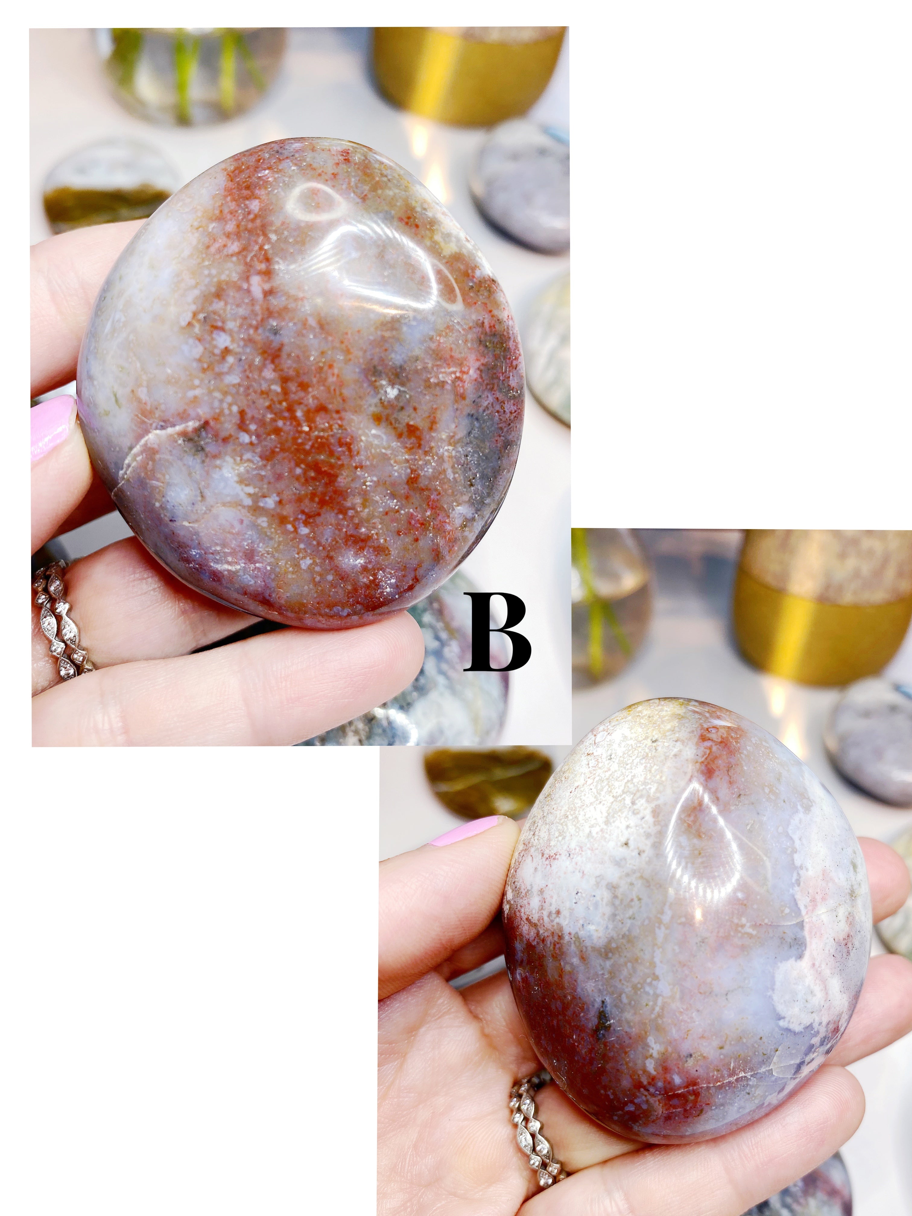 Ocean Jasper Palm Stones - Large - Baltic Mermaid