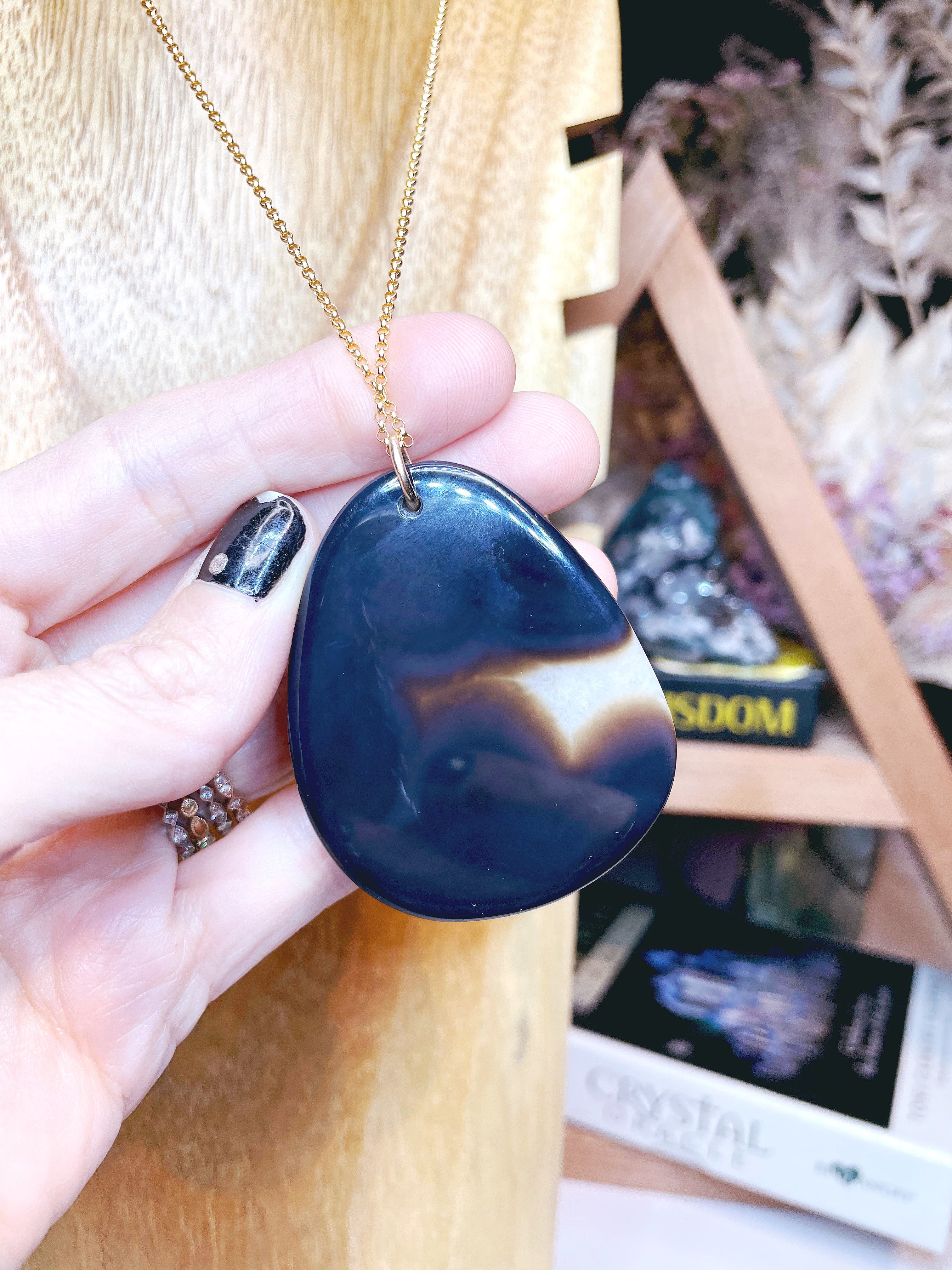 Druzy Agate Pendant 14k Gold Filled Necklace - Baltic Mermaid