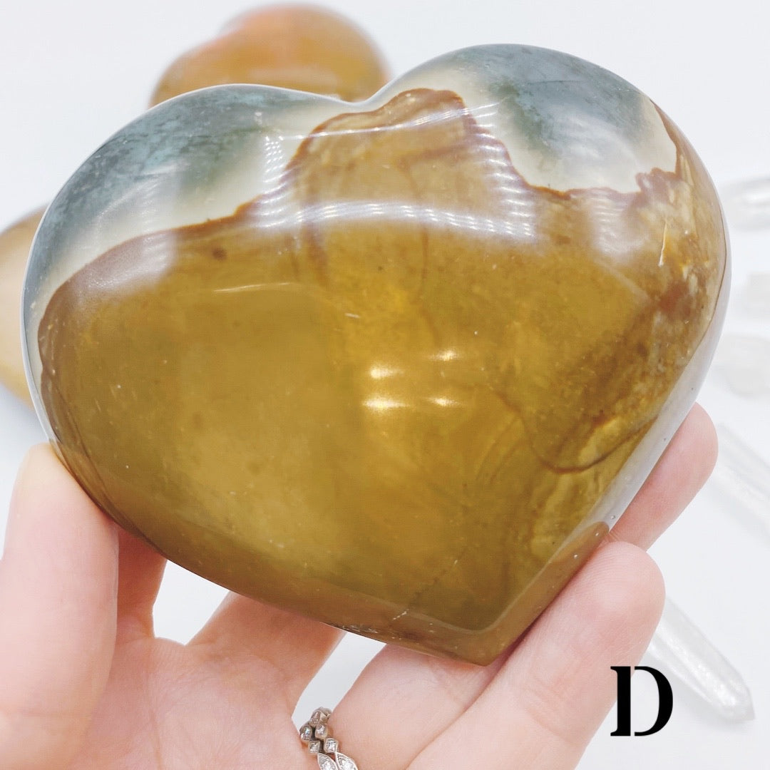 Polychrome Jasper Large Hearts