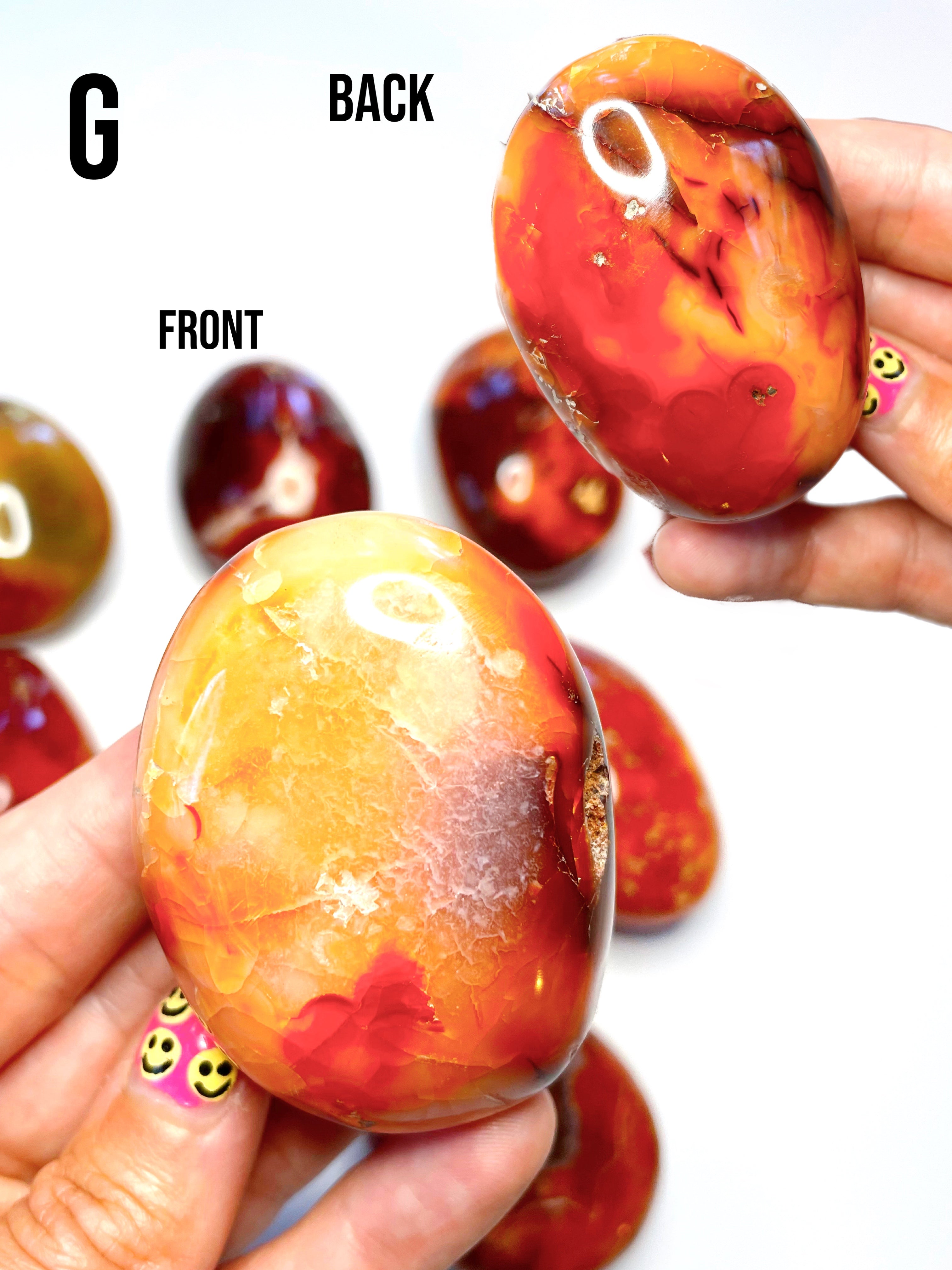 Carnelian Agate Palm Stones - Baltic Mermaid