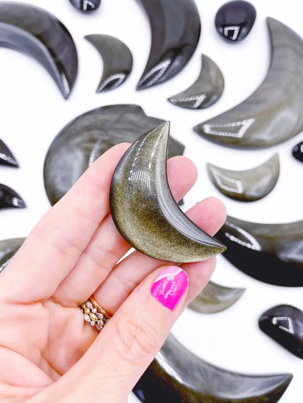 Gold Sheen Obsidian Moons - Baltic Mermaid