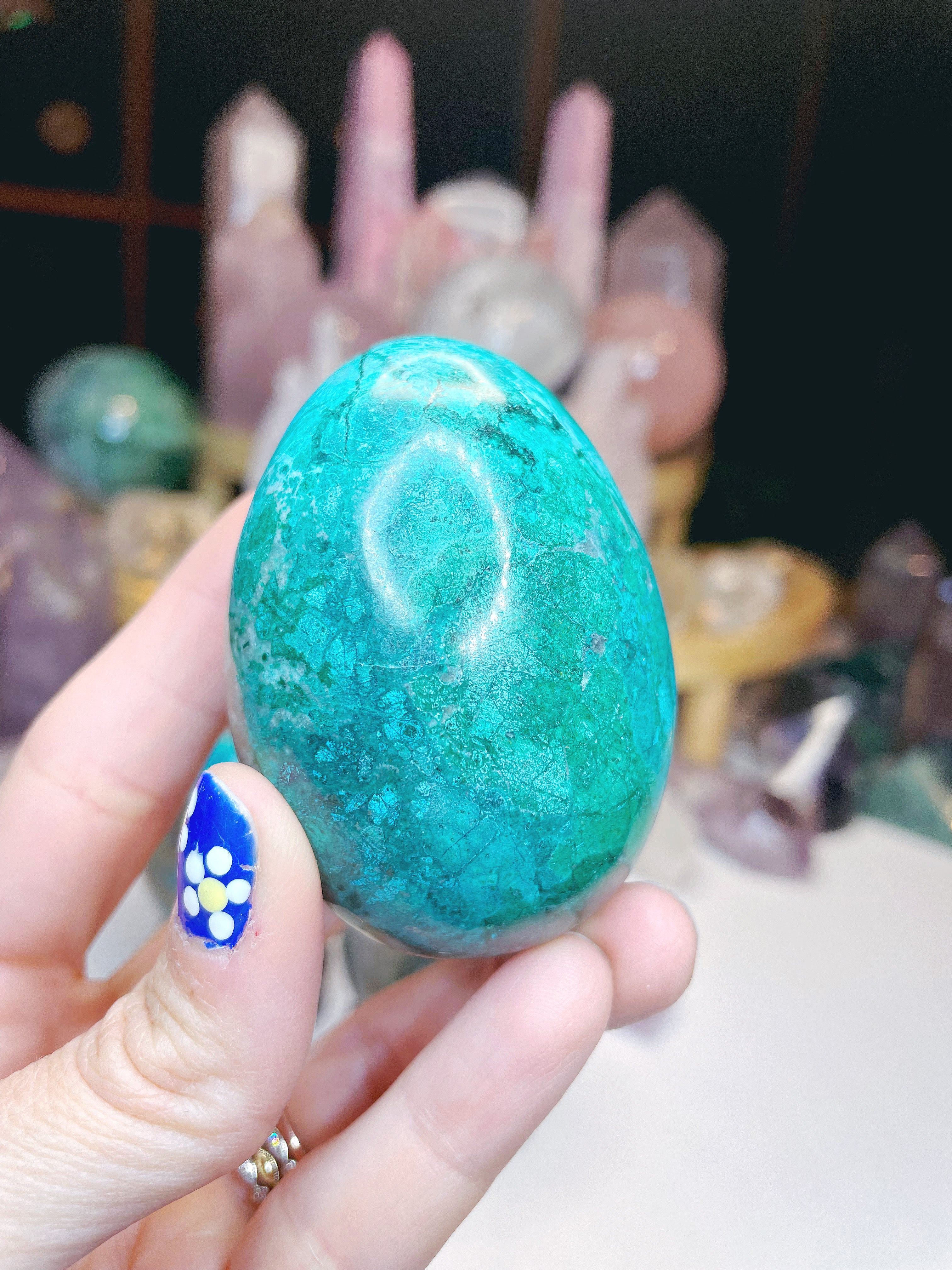 Chrysocolla Egg - Baltic Mermaid