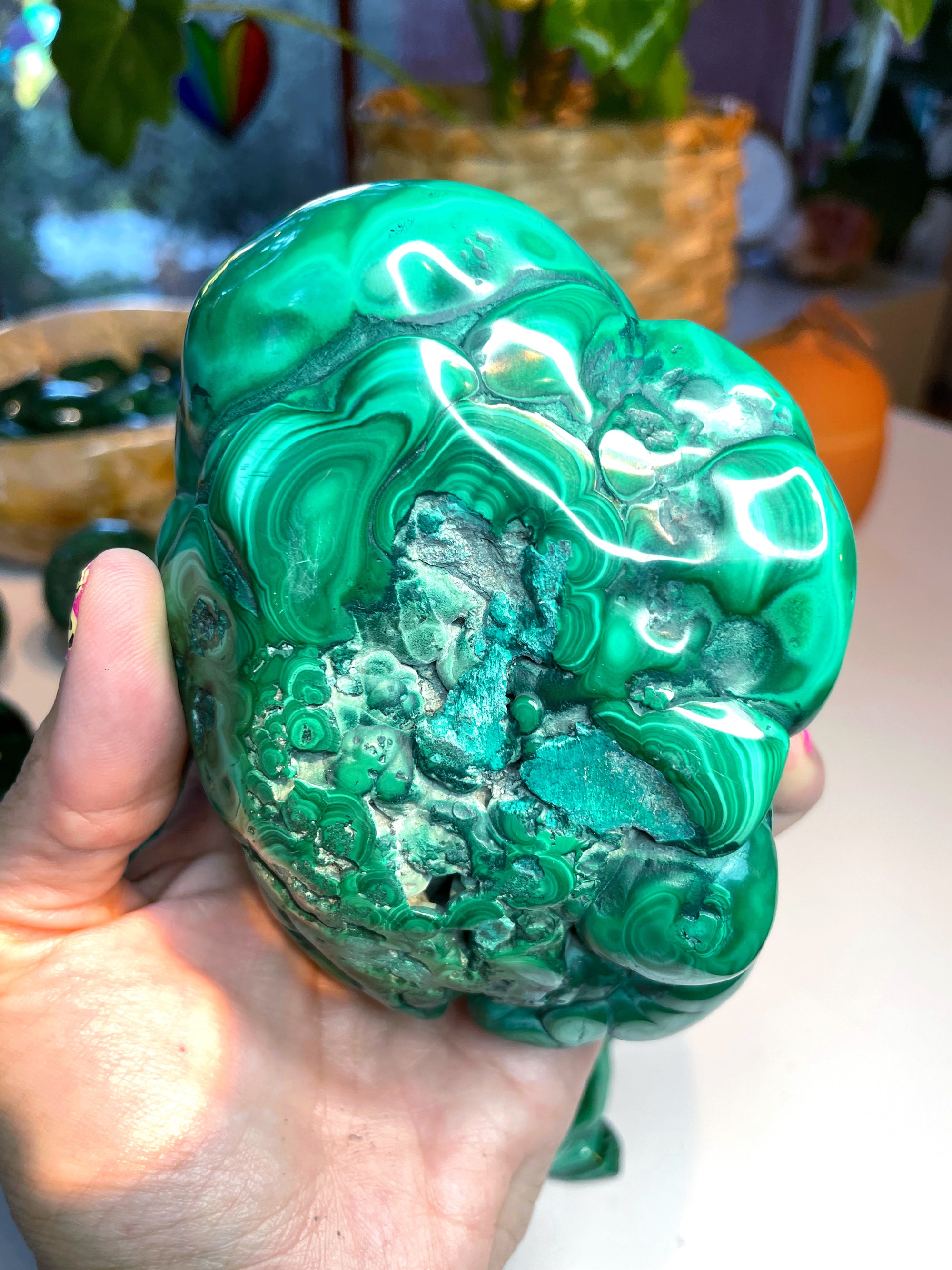 Large Polished Malachite