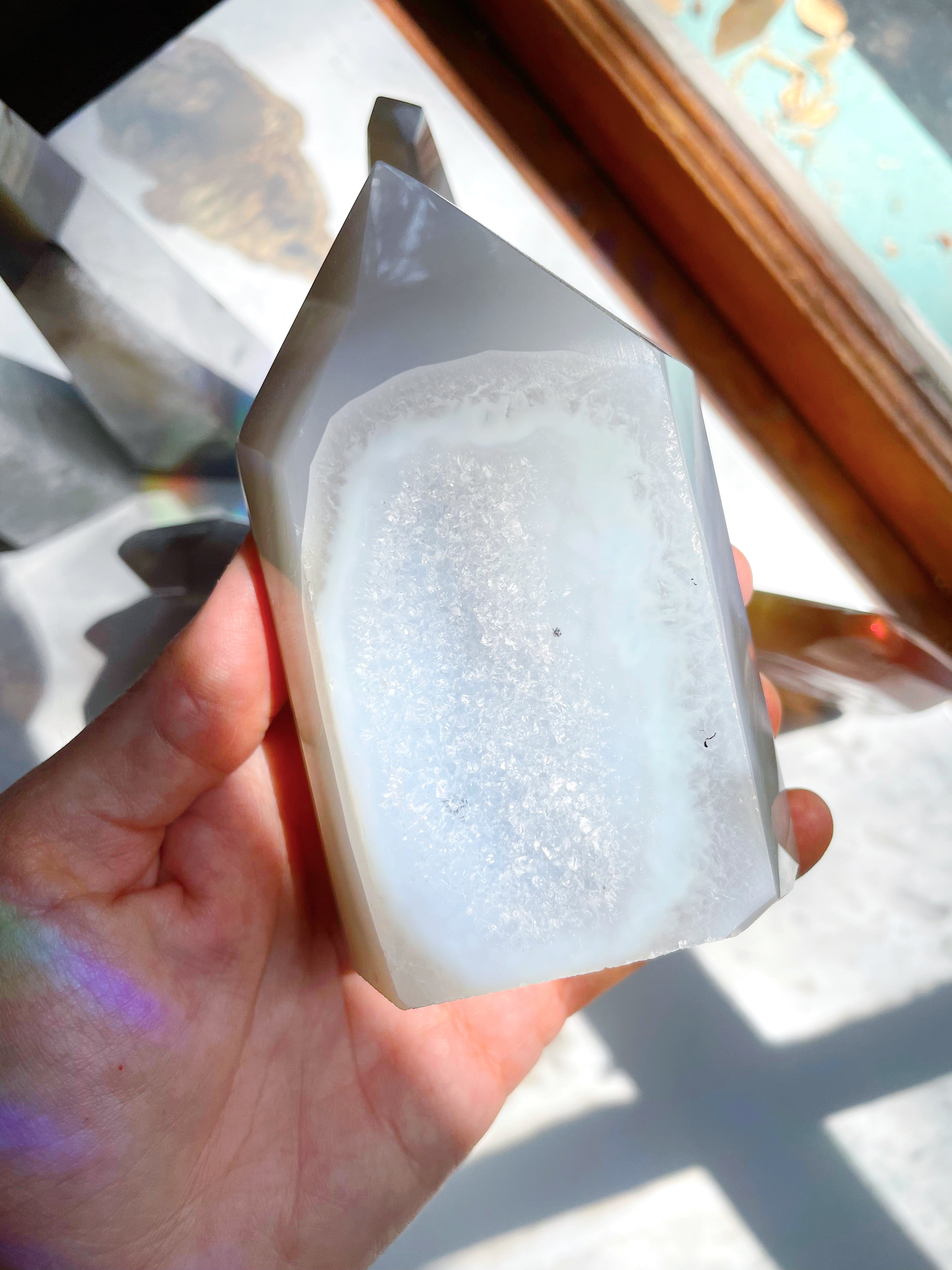 Druzy Agate Tower - Baltic Mermaid