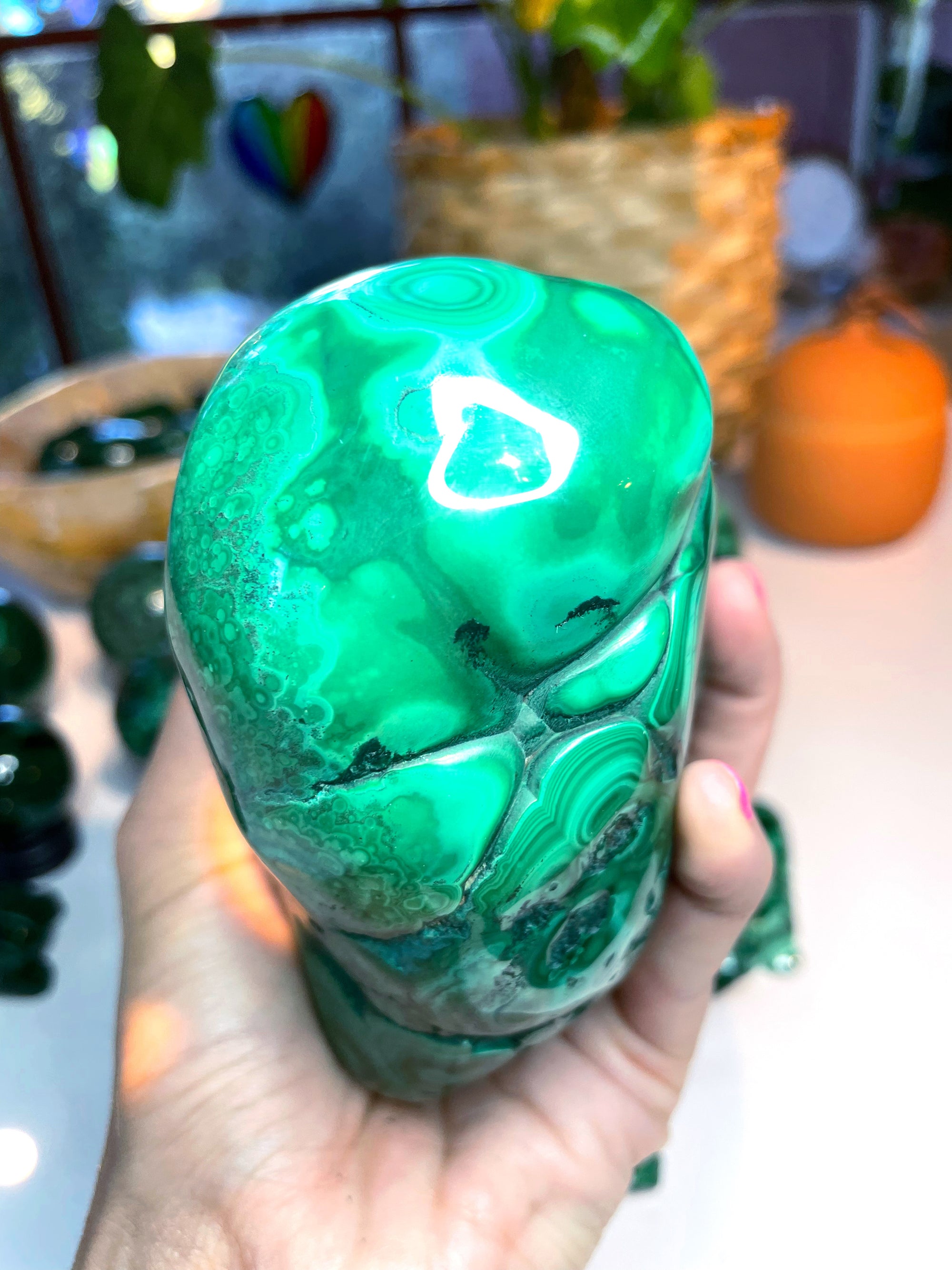 Large Polished Malachite