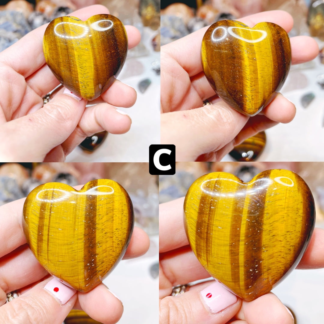 Tiger Eye Hearts