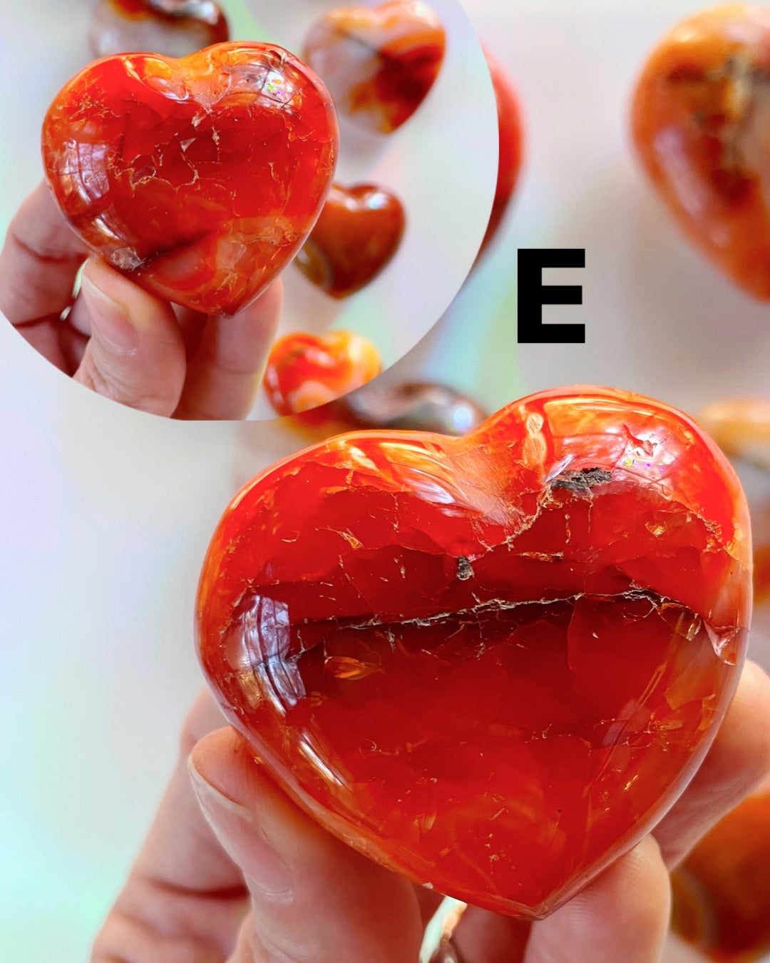 Carnelian Agate Hearts