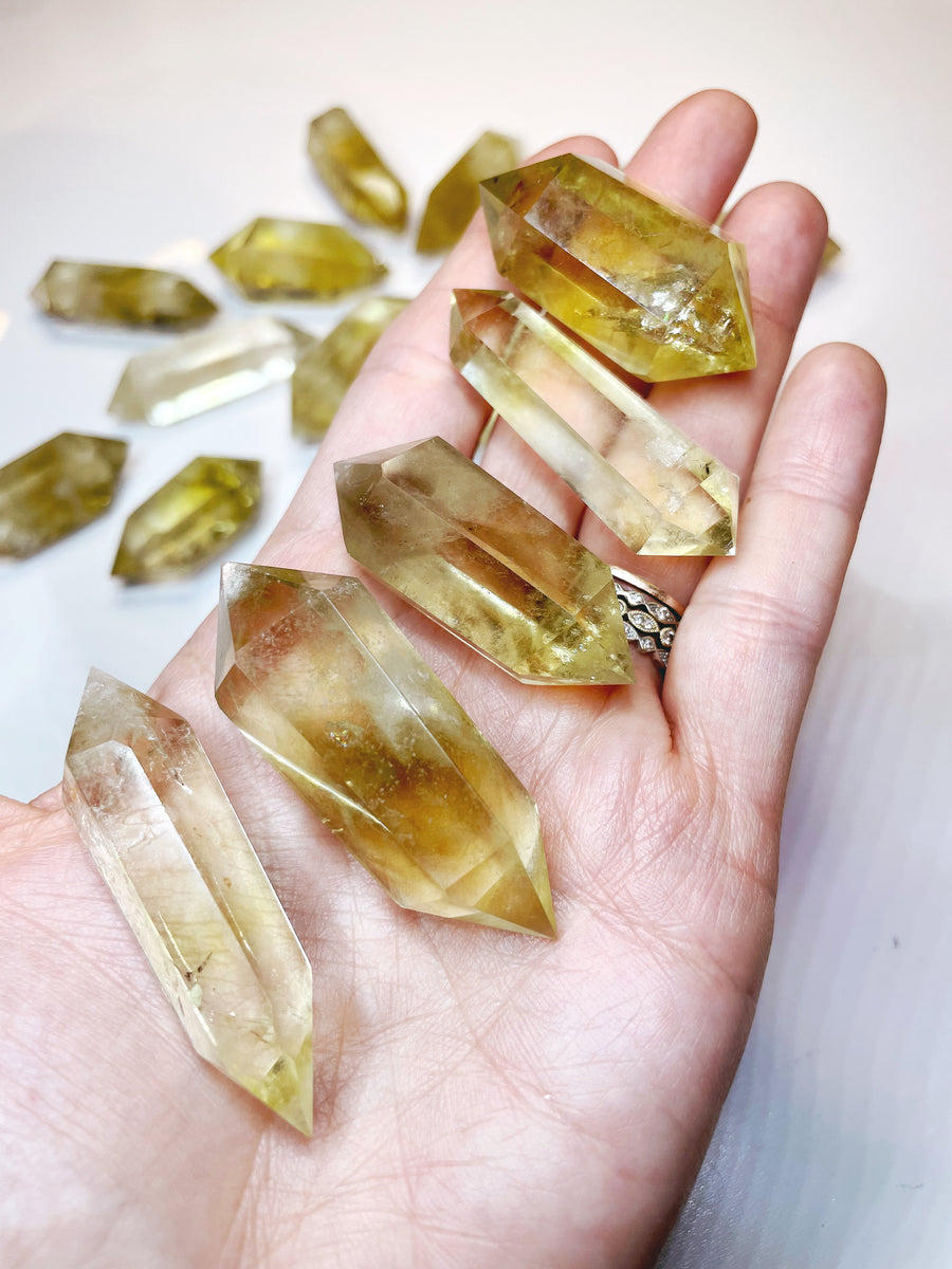 Double Terminated Citrine Point