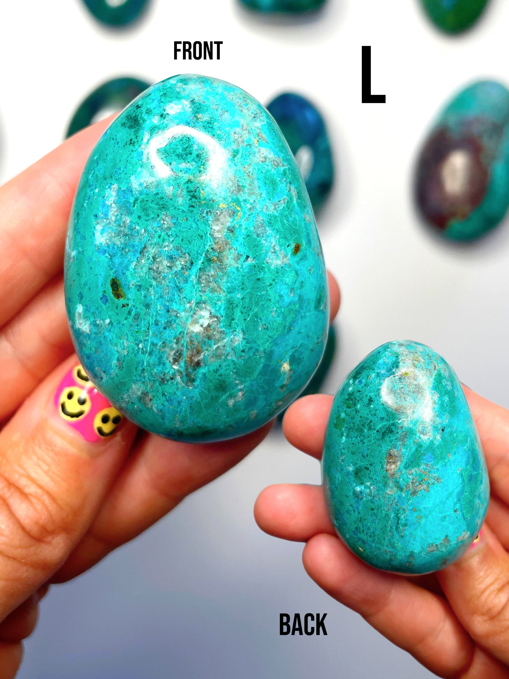 Chrysocolla Palm Stones/Large Tumbles