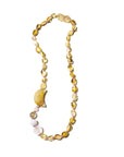 “MoonBeam” Baltic Amber & Gemstone Necklace