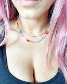 Rainbow Star Gemstone Candy Necklace - Baltic Mermaid