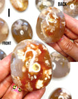 Flower Agate Palm Stones