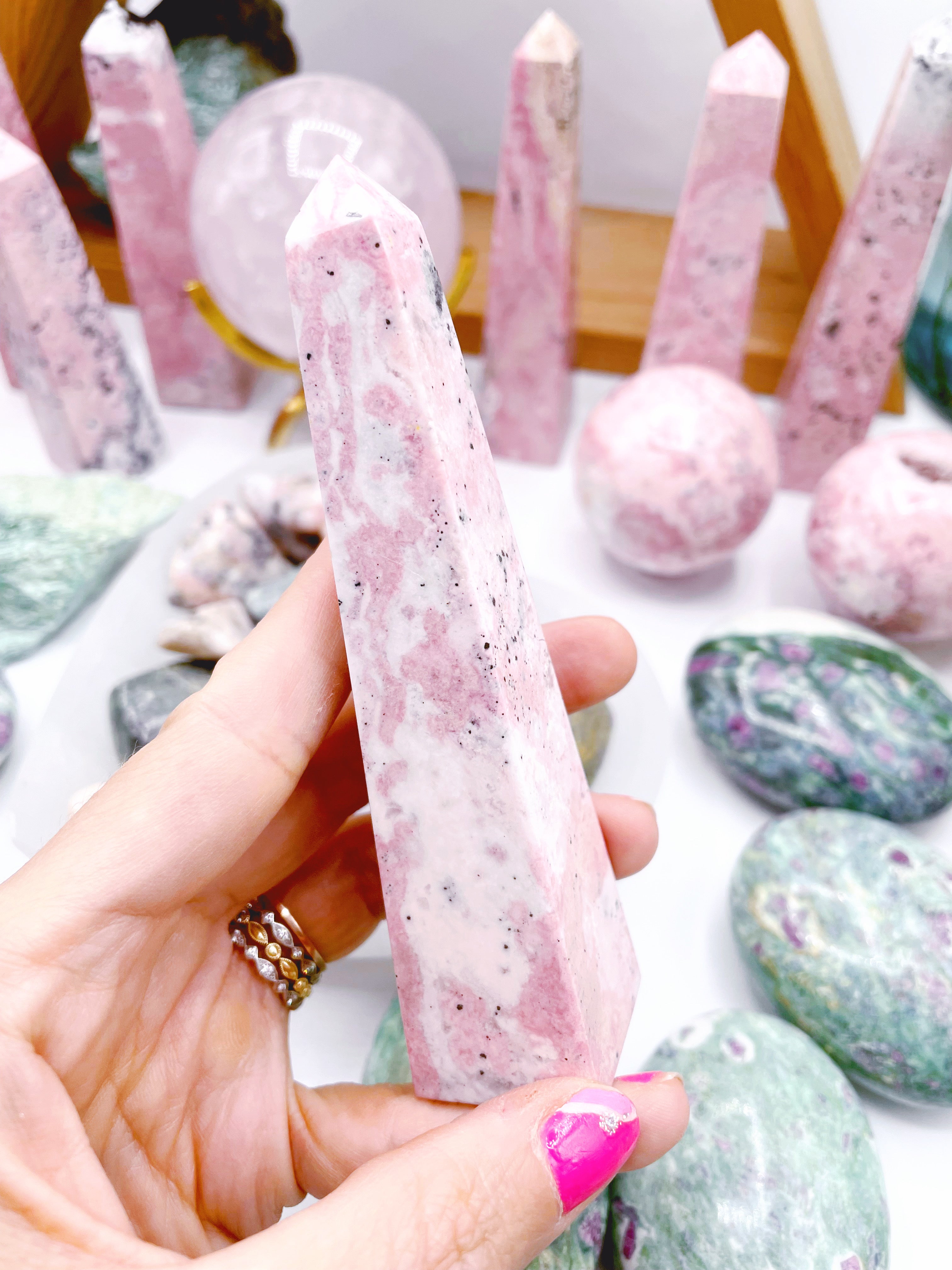 Rhodonite Obelisk - Baltic Mermaid