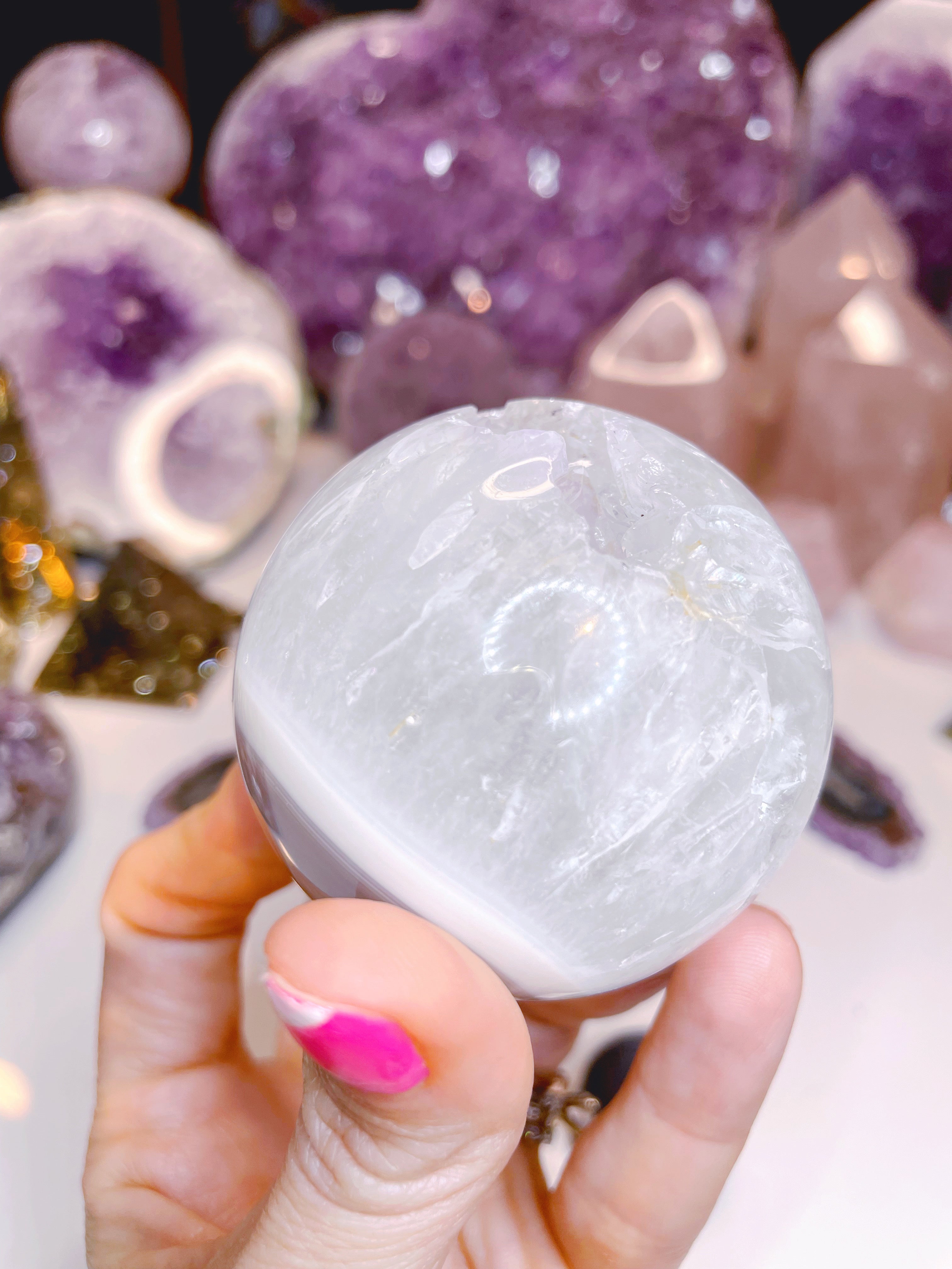 Quartz/Agate Amethyst Sphere - Baltic Mermaid