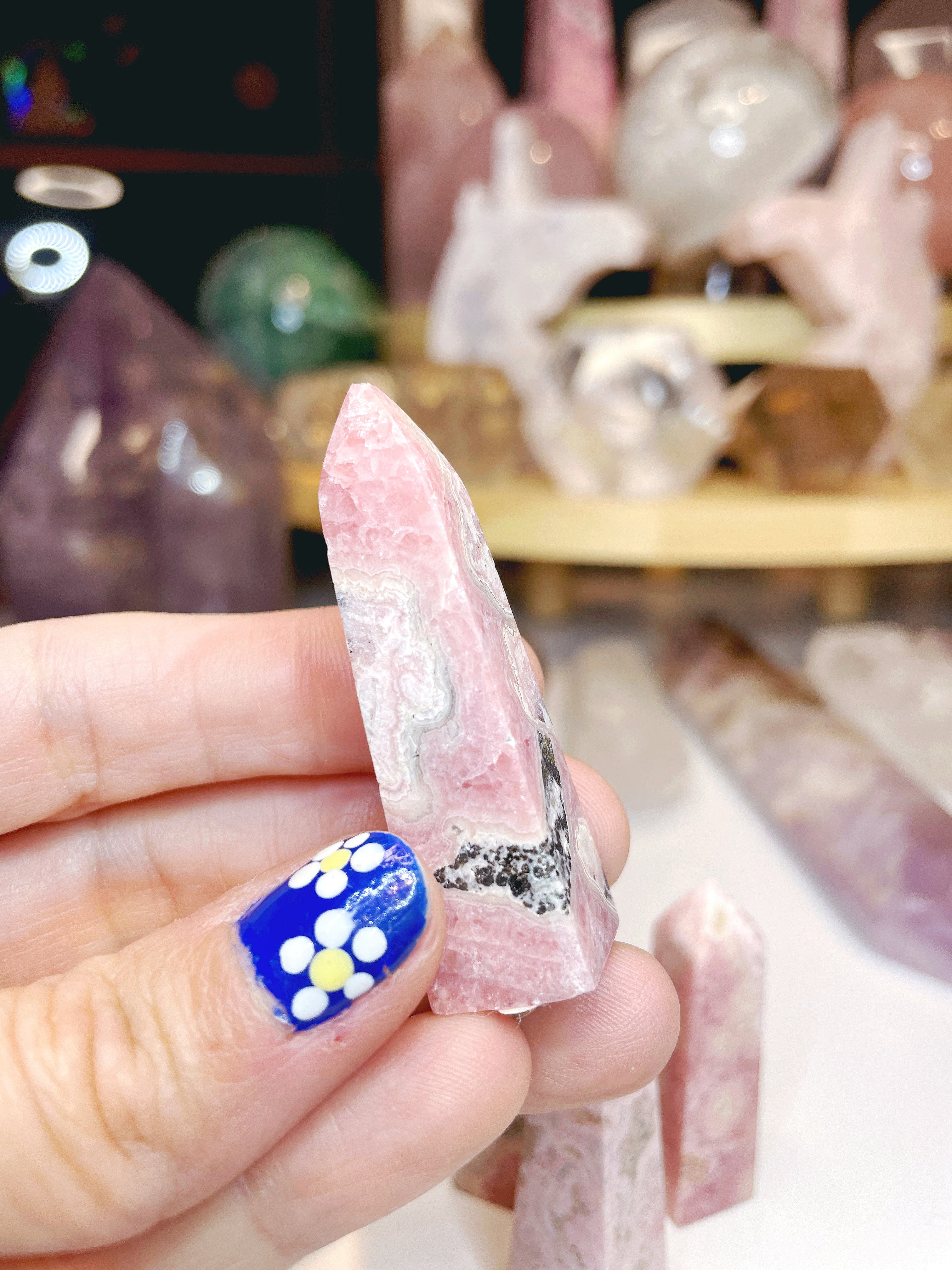 Rhodochrosite Obelisk *Imperfect - Baltic Mermaid