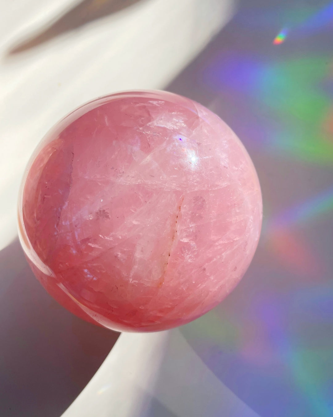 Large Star Rose Quartz Sphere