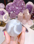 Quartz/Agate Amethyst Sphere