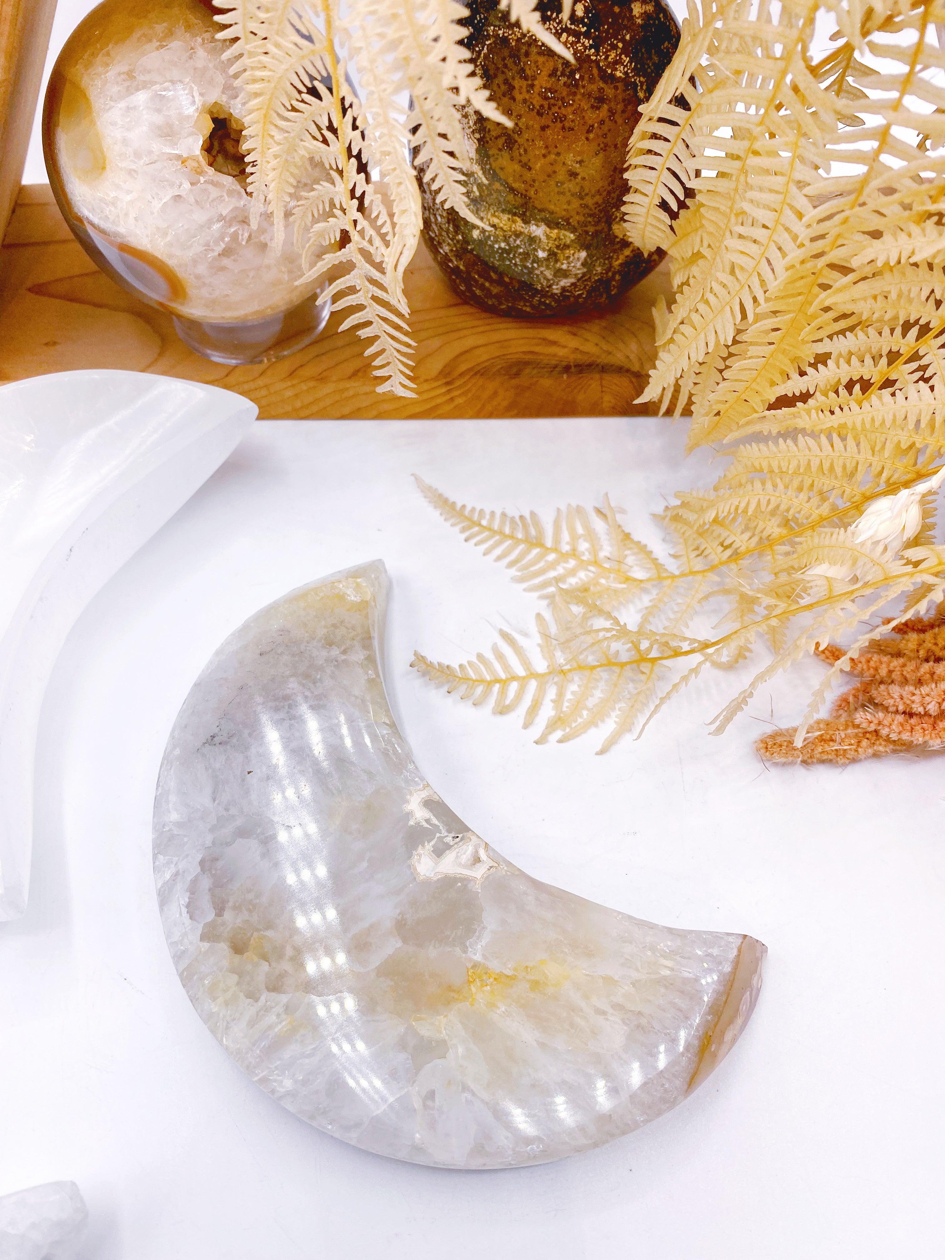 Druzy Agate Moon - Baltic Mermaid