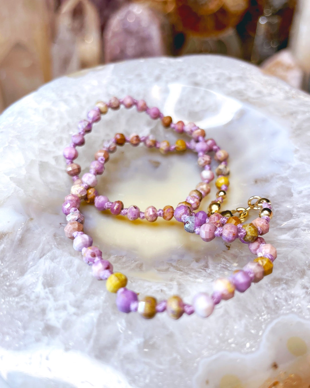 Phosphosiderite Candy Necklace - Baltic Mermaid