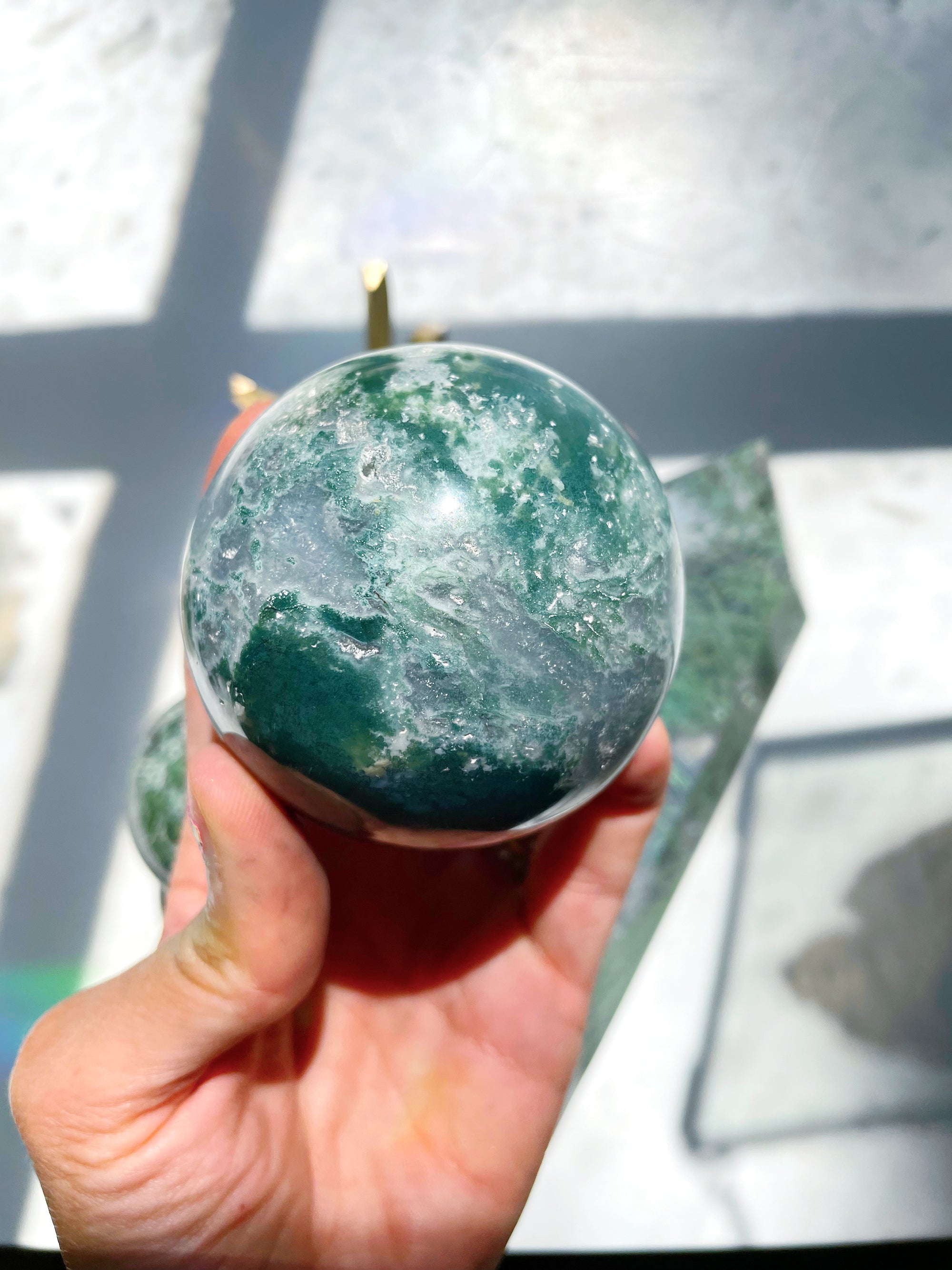 Moss Agate Sphere