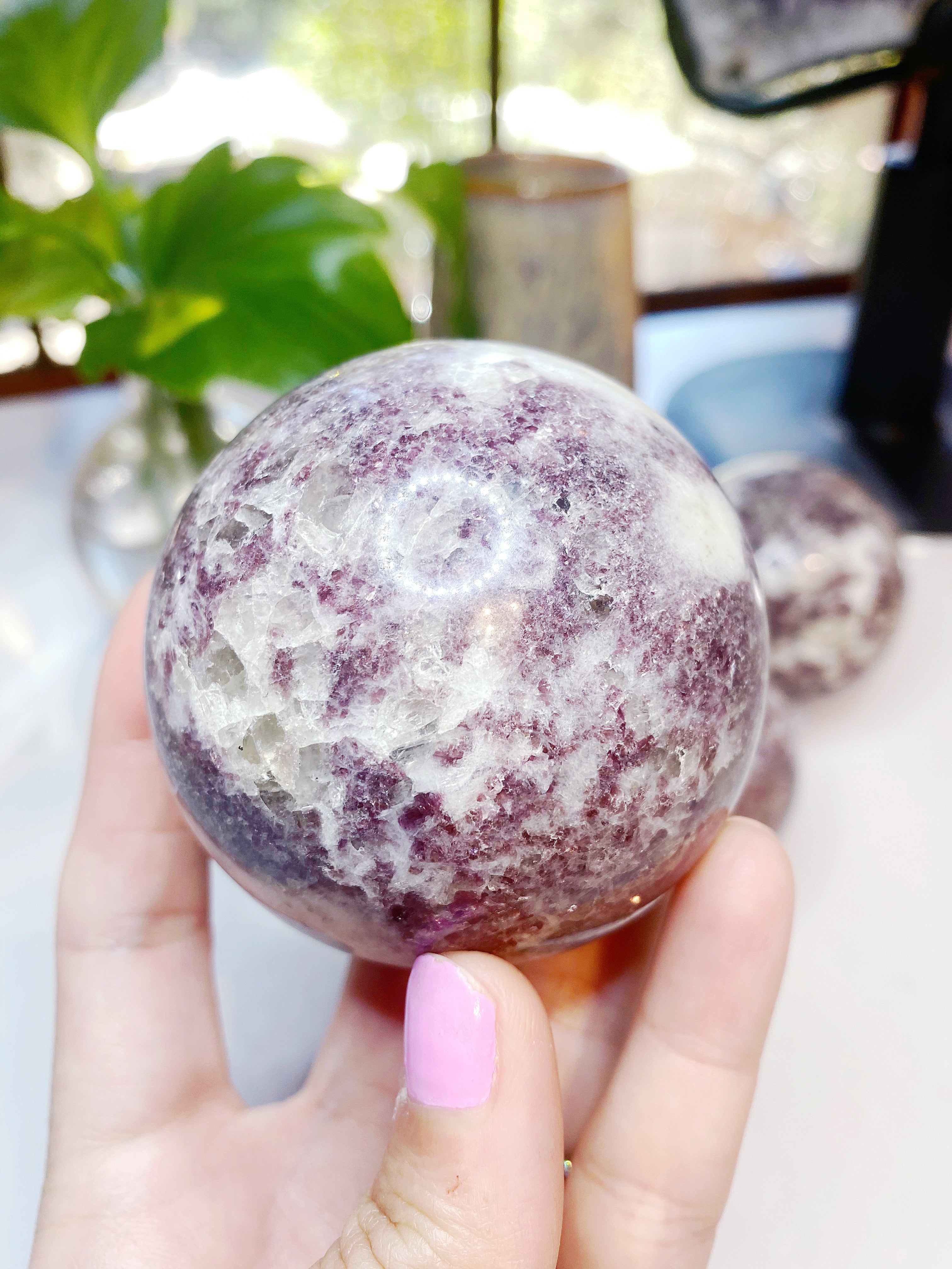 Lepidolite Sphere - Baltic Mermaid